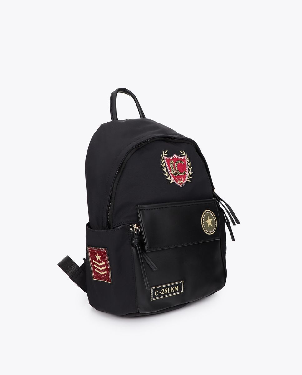 Mochila nylon con parches - Lola Casademunt - Negro Negro-3