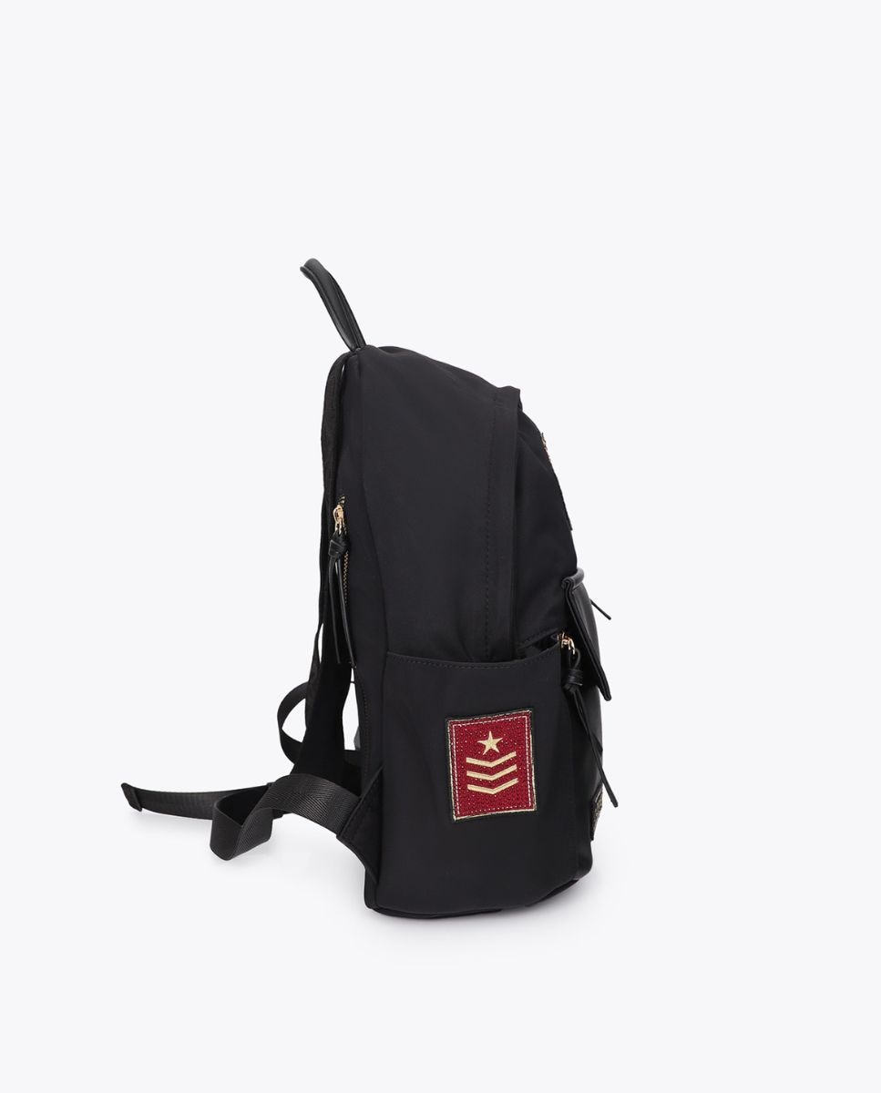 Mochila nylon con parches - Lola Casademunt - Negro Negro-2