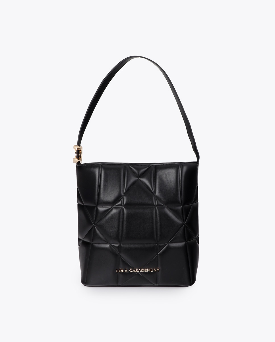 Bolso de hombro hobo acolchado detalle lc metálica - Lola Casademunt - Negro Negro-1