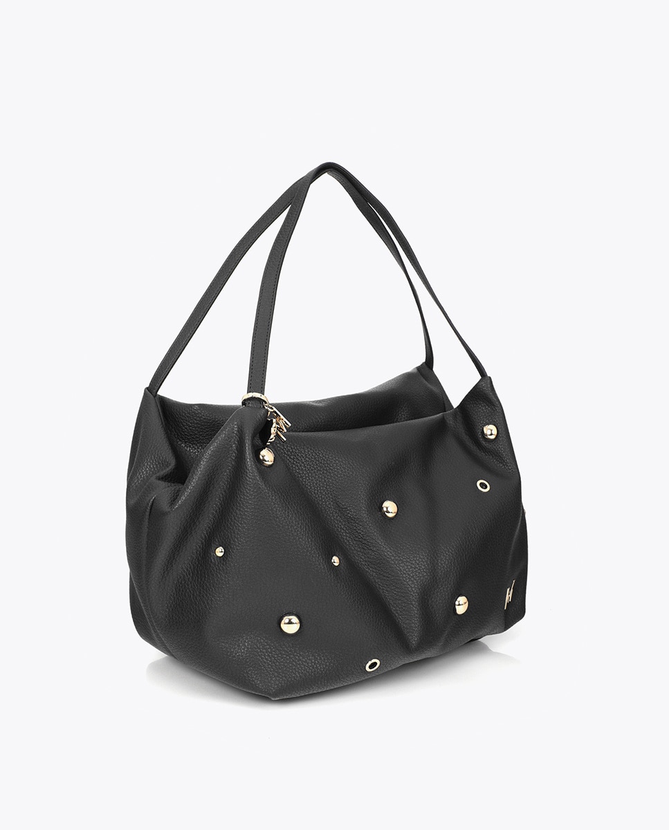 Shopper efecto piel multi tachas - Lola Casademunt - Negro Negro-3