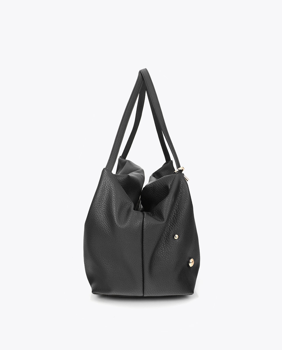 Shopper efecto piel multi tachas - Lola Casademunt - Negro Negro-2