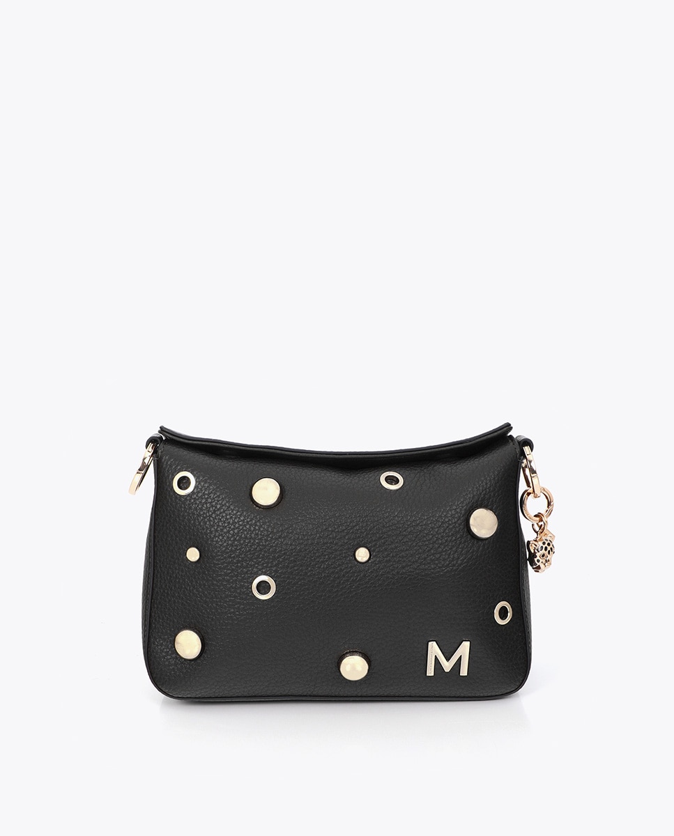 Imagen 0 de Bandolera efecto piel multi tachas Negro