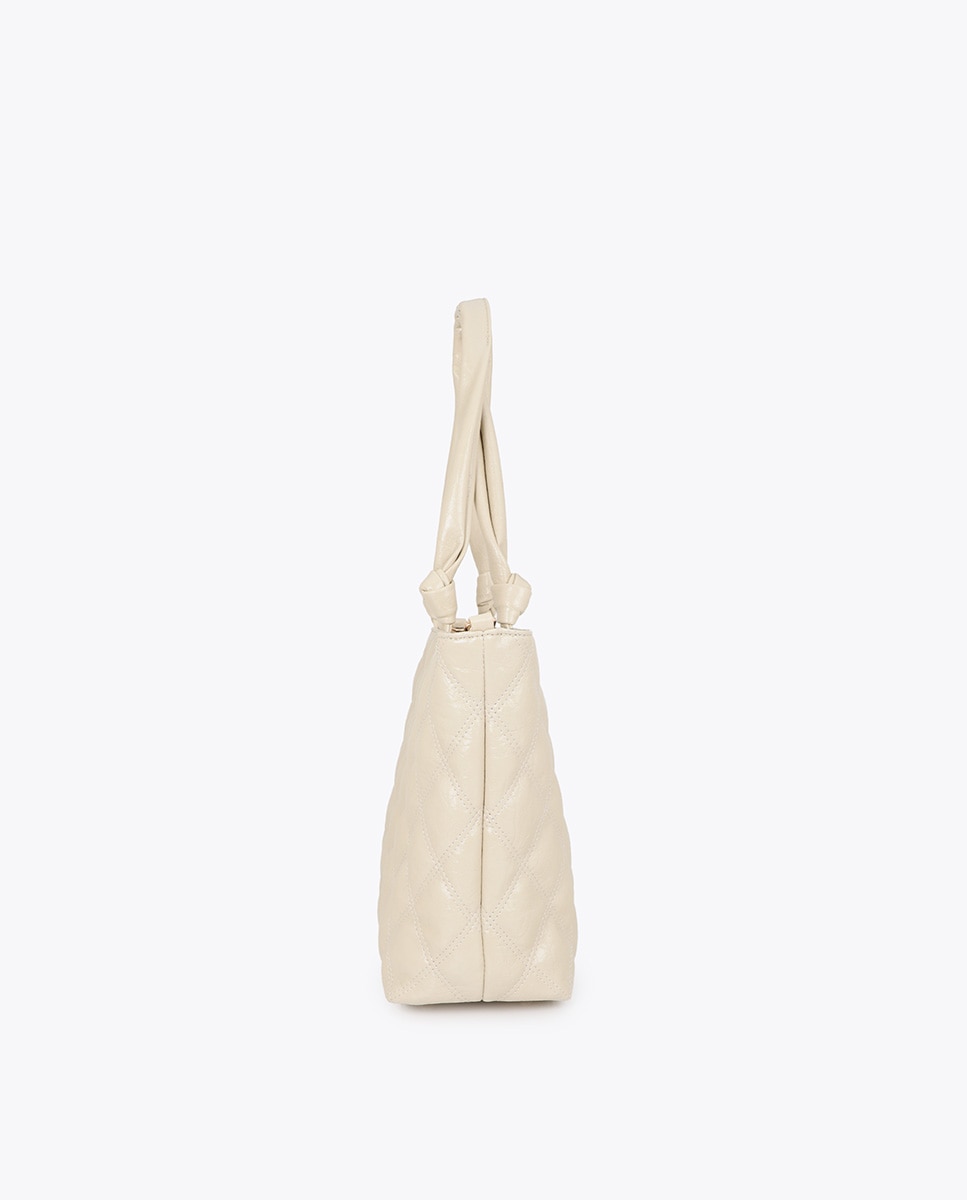 Shopper acolchada con doble pespunte - Lola Casademunt - Blanco Blanco-2