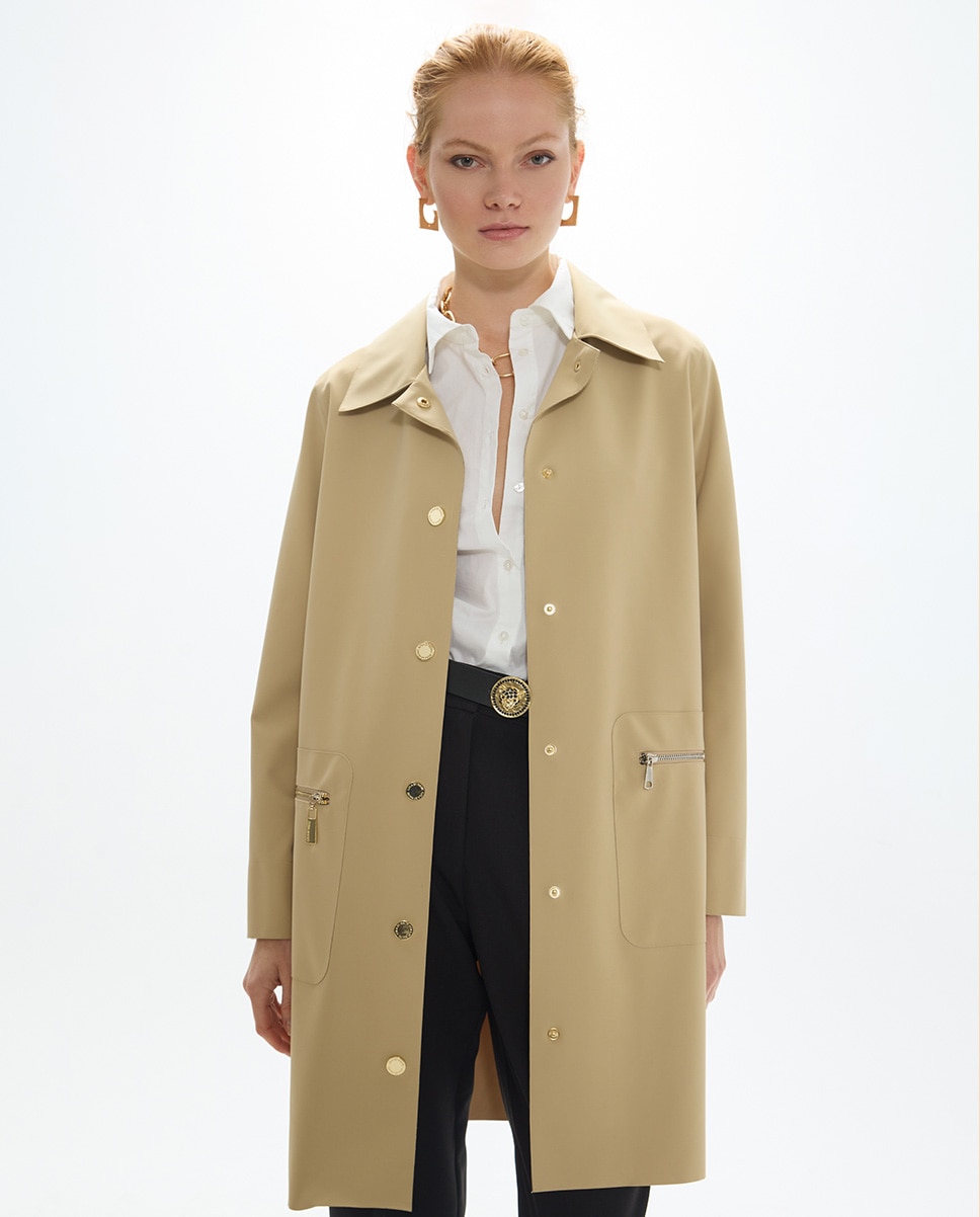 Gabardina de mujer técnica corte laser - Lola Casademunt - Beige Beige-1