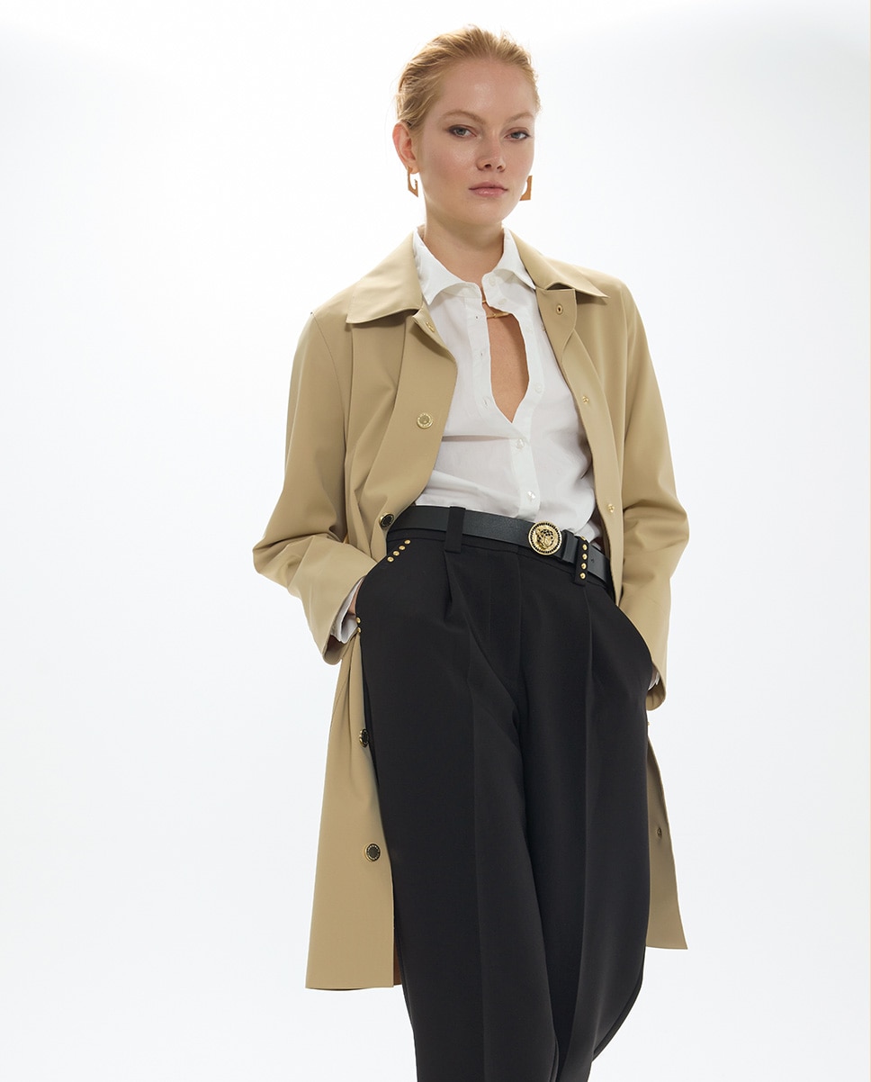 Gabardina de mujer técnica corte laser - Lola Casademunt - Beige Beige-2