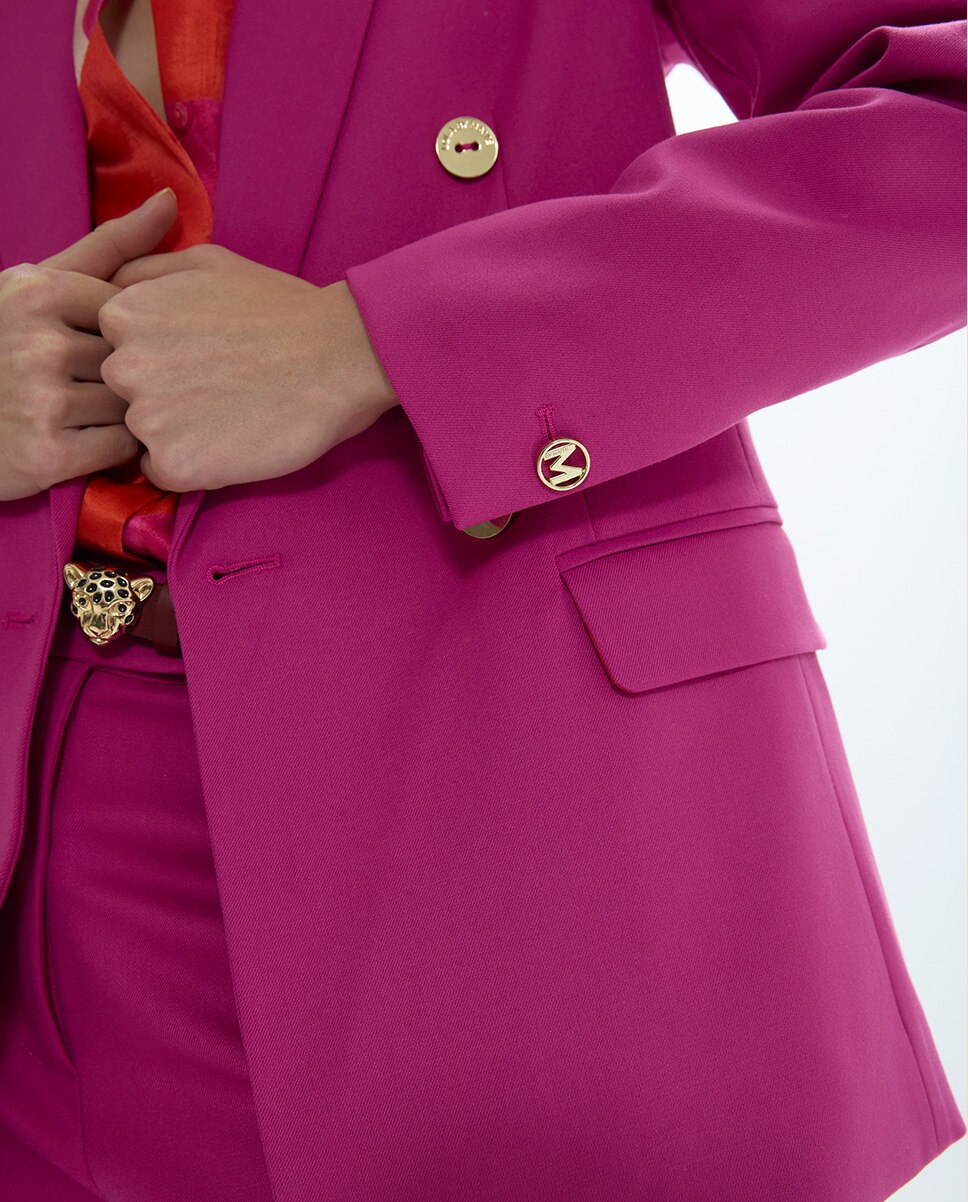 Americana de mujer cruzada básica - Lola Casademunt - Fucsia Fucsia-3