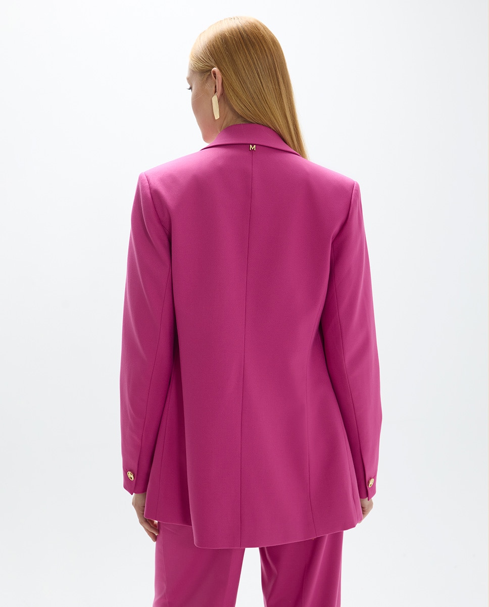 Americana de mujer cruzada básica - Lola Casademunt - Fucsia Fucsia-4