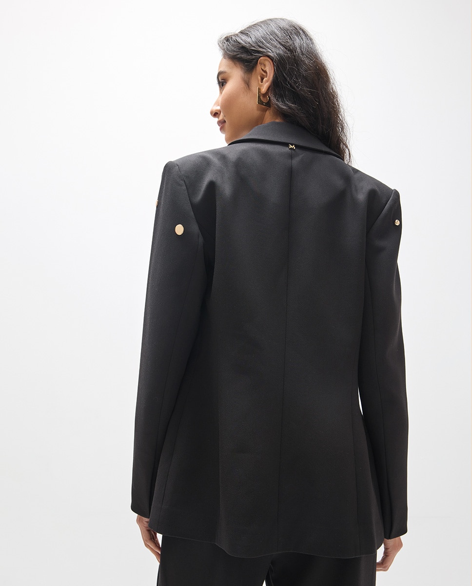 Americana de mujer entallada tachas - Lola Casademunt - Negro Negro-4