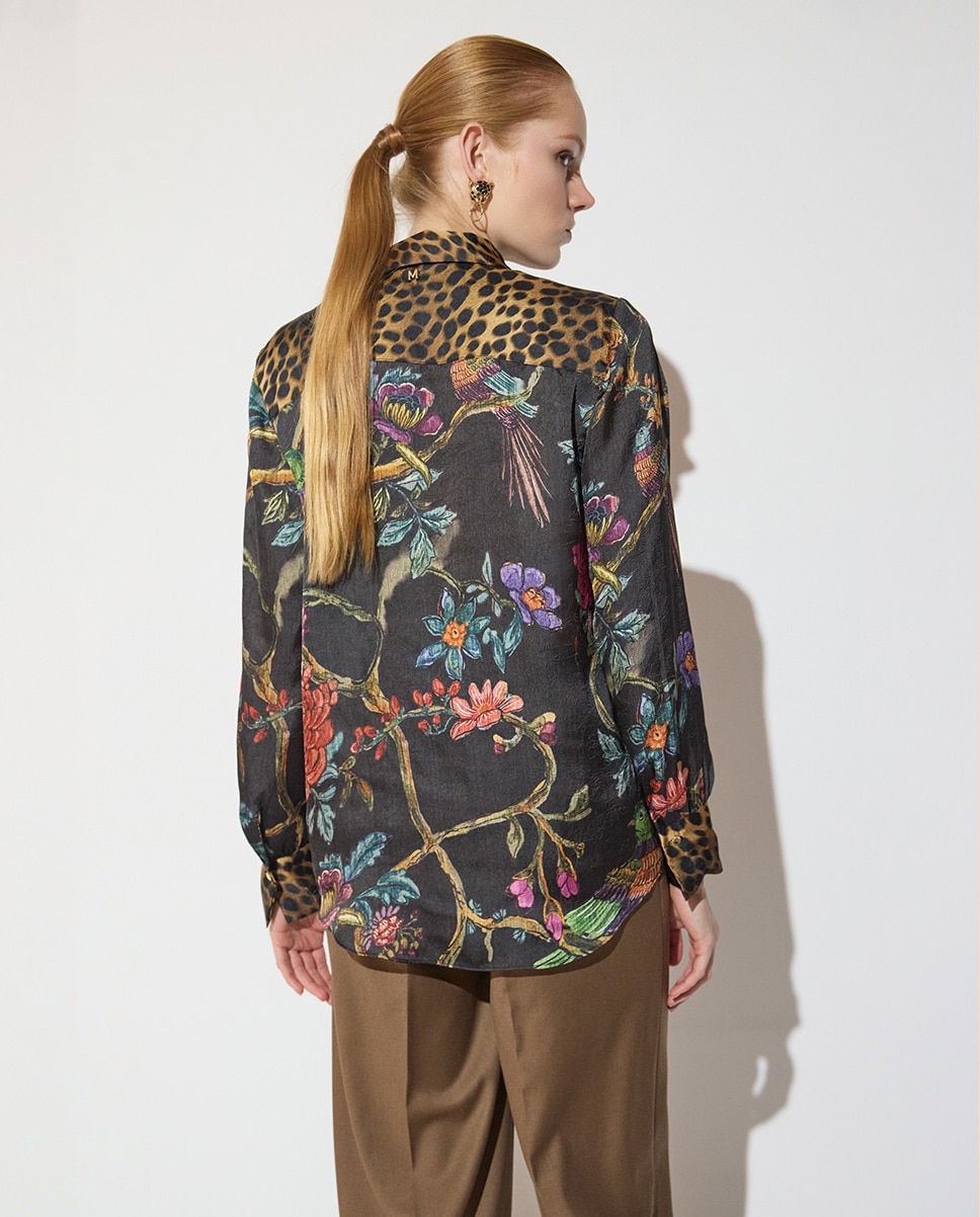 Camisa de mujer regular combinación estampados 45a - Lola Casademunt - Multicolor Multicolor-4
