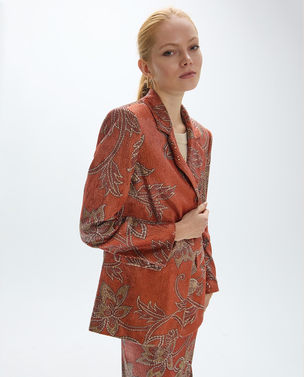 Americana de mujer lentejuela motivo floral - Lola Casademunt - Nuez Nuez-2
