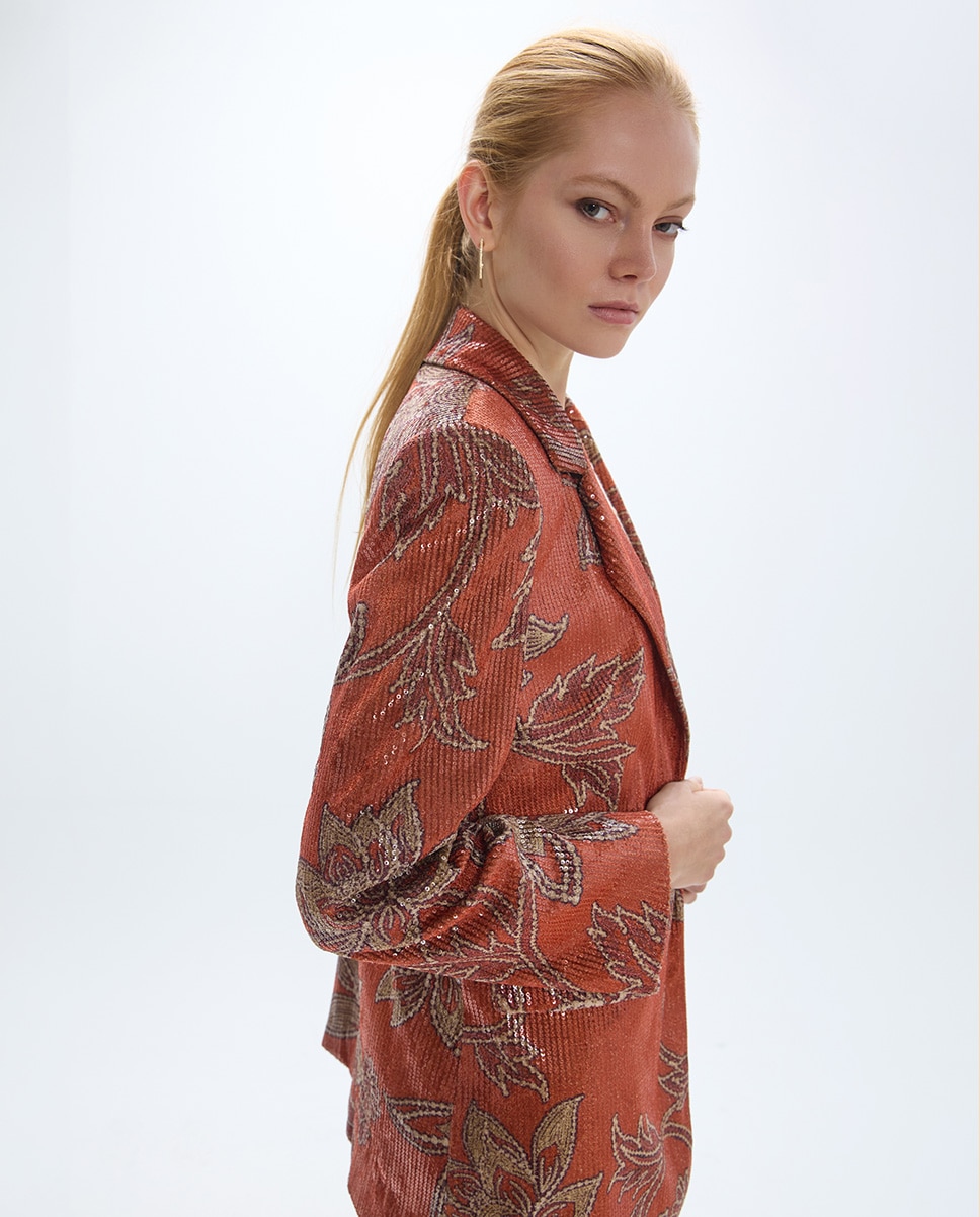 Americana de mujer lentejuela motivo floral - Lola Casademunt - Nuez Nuez-3
