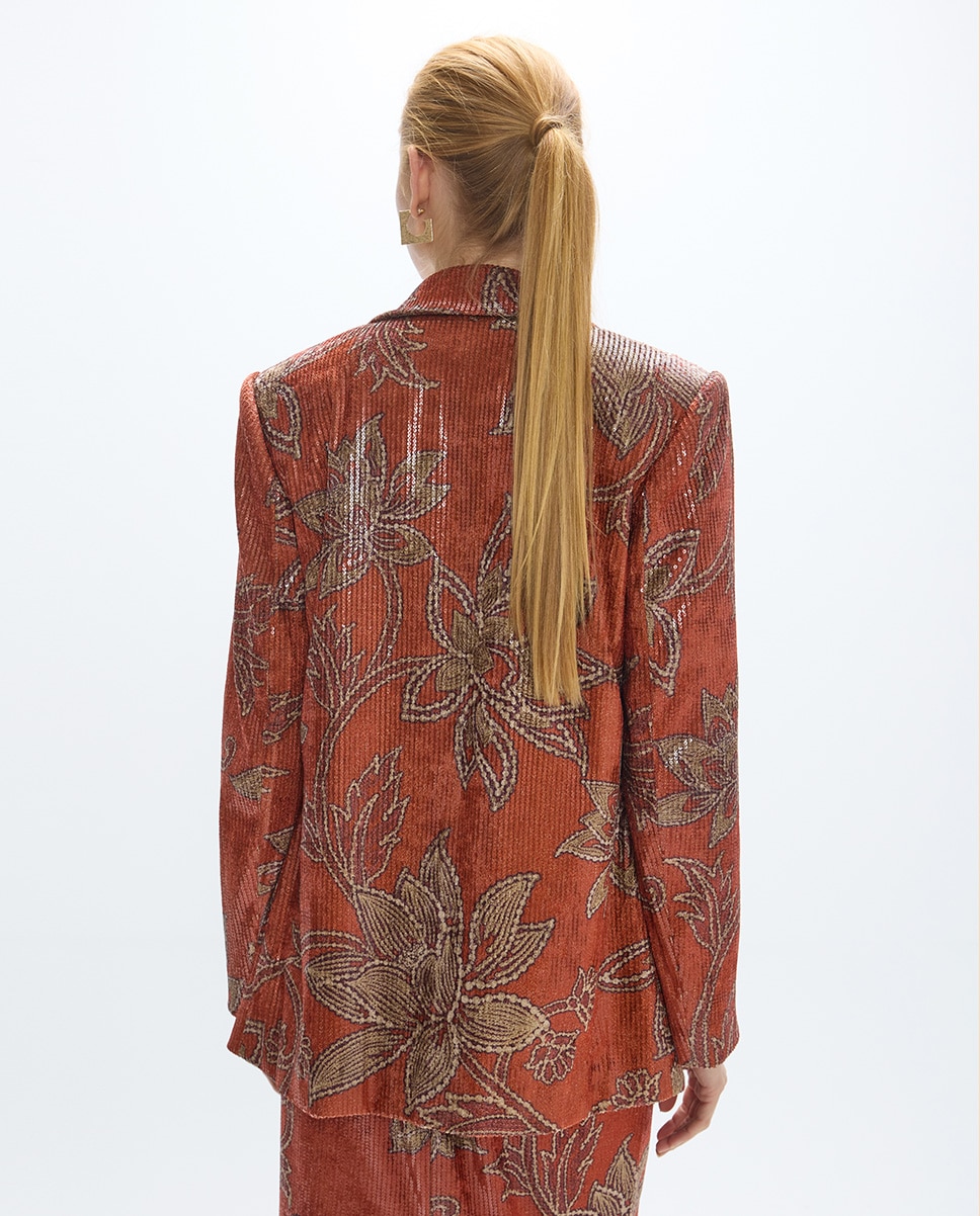 Americana de mujer lentejuela motivo floral - Lola Casademunt - Nuez Nuez-5