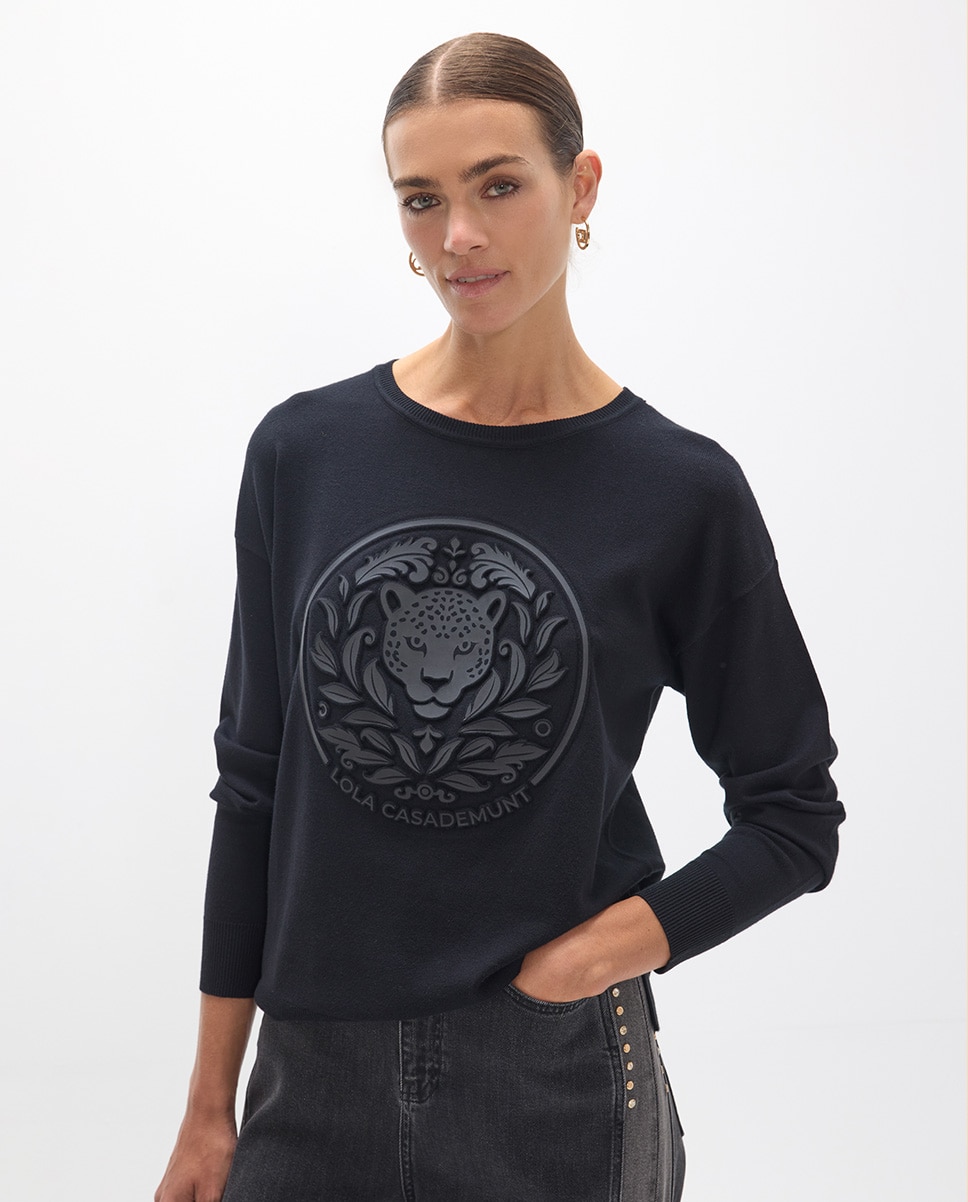 Jersey de mujer rosco embossed - Lola Casademunt - Negro Negro-1