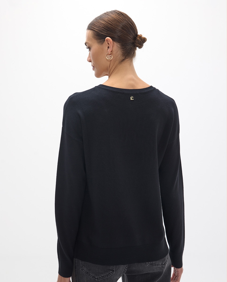 Jersey de mujer rosco embossed - Lola Casademunt - Negro Negro-3