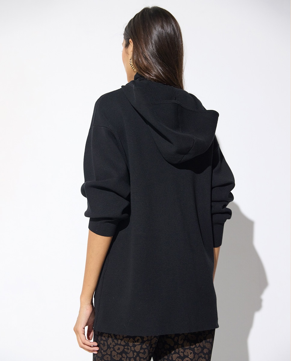 Cárdigan de mujer bolsillos pu - Lola Casademunt - Negro Negro-4