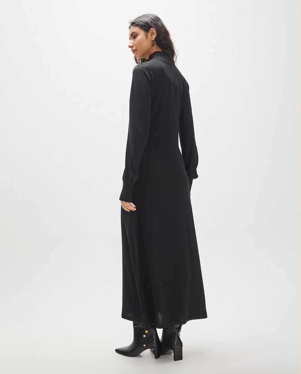 Vestido de punto largo rivets sisa - Lola Casademunt - Negro Negro-3