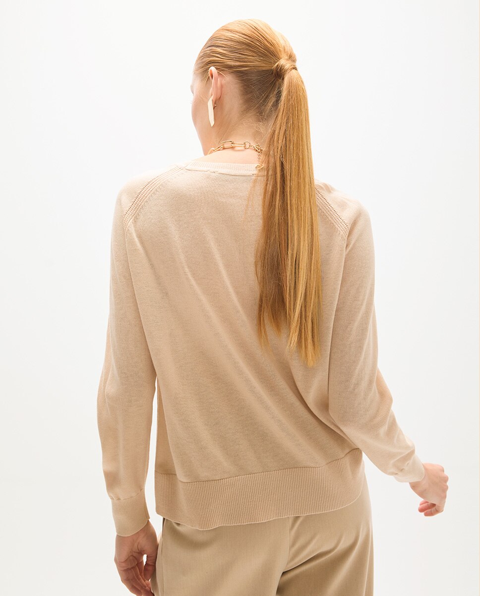 Jersey de mujer cristales animalito - Lola Casademunt - Beige Beige-5