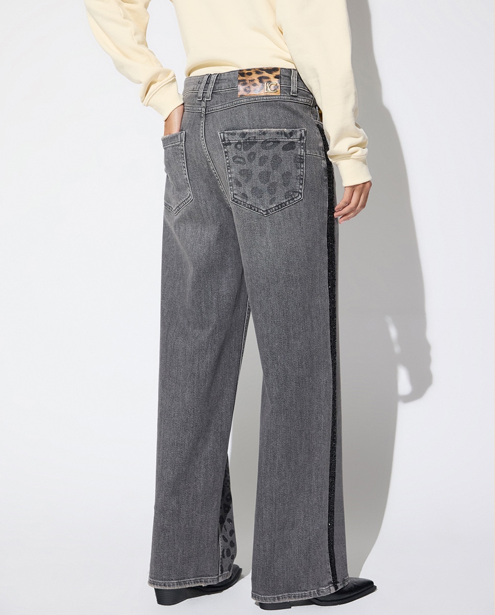 Vauero recto de mujer camal leopardo efecto piel 45a - Lola Casademunt - Gris oscuro Gris oscuro-4