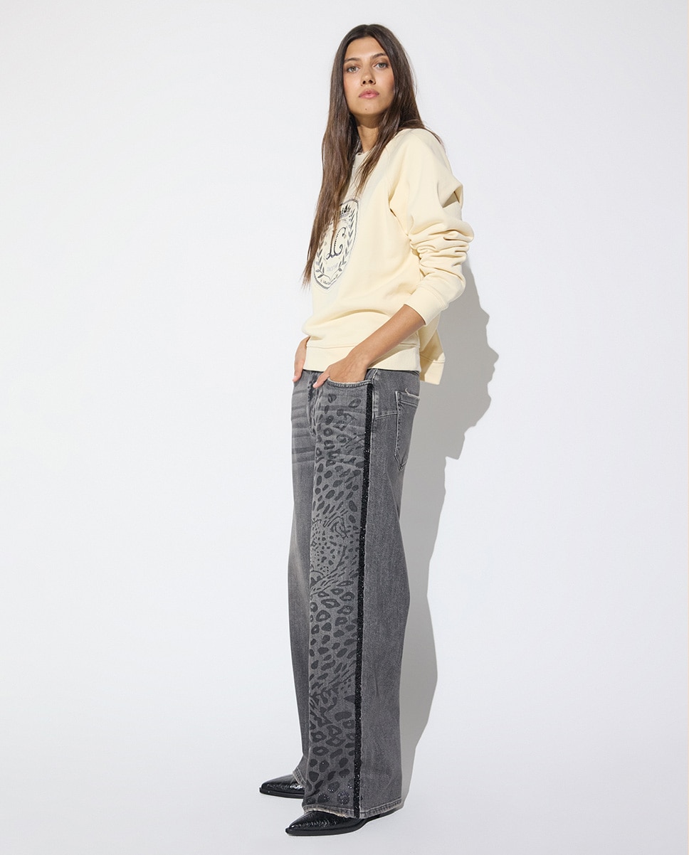 Vauero recto de mujer camal leopardo efecto piel 45a - Lola Casademunt - Gris oscuro Gris oscuro-5