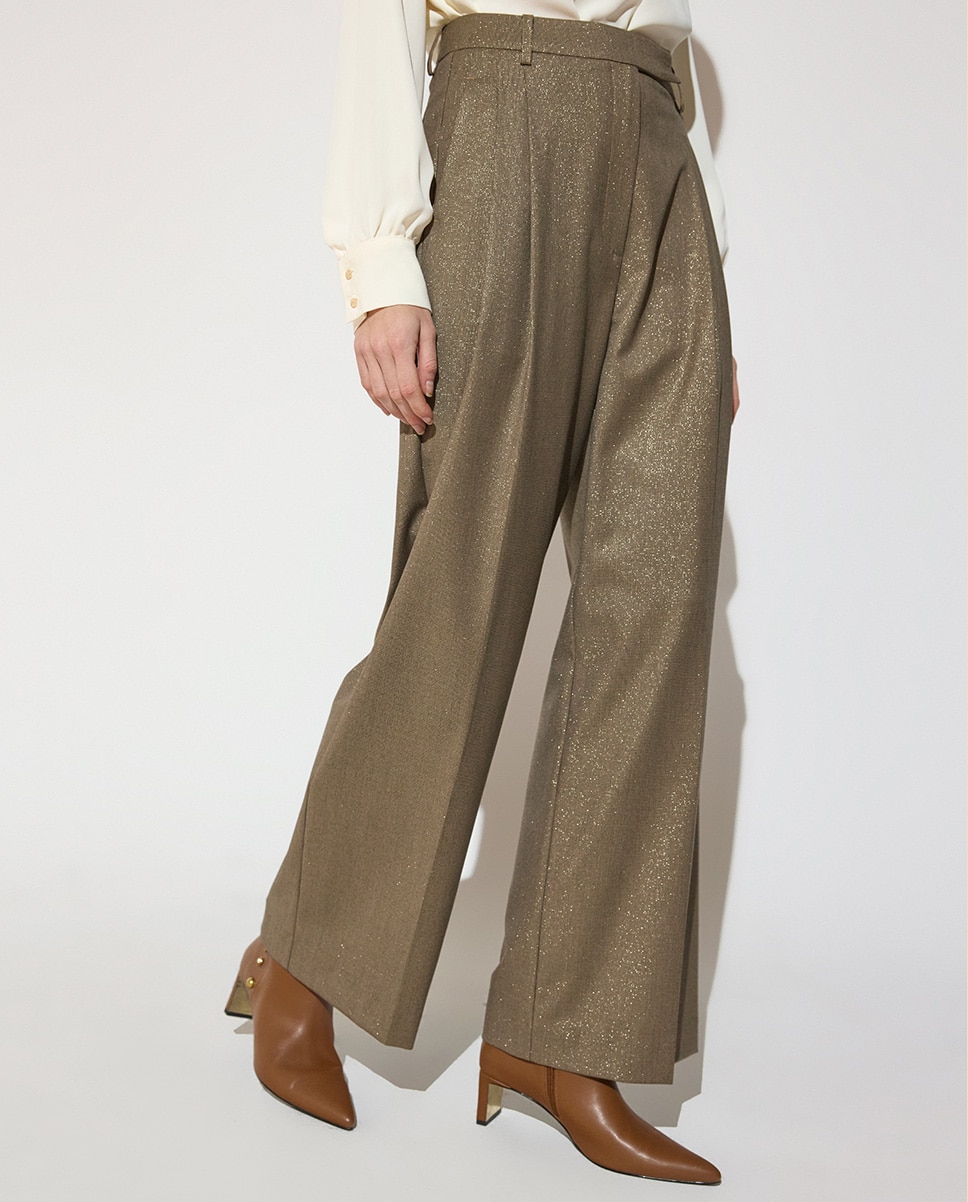 Pantalón de vestir de mujer doble pinzas pata de gallo 45a - Lola Casademunt - Multicolor Multicolor-3