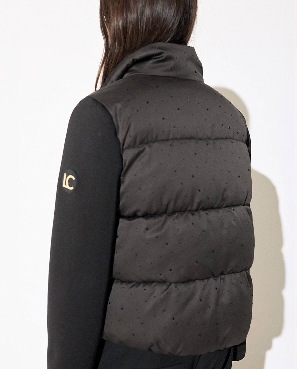 Acolchado de mujer de satén salpicado strass - Lola Casademunt - Negro Negro-5