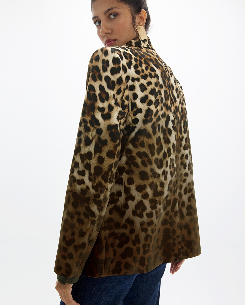 Americana de mujer estampado leopardo degradé - Lola Casademunt - Multicolor Multicolor-4