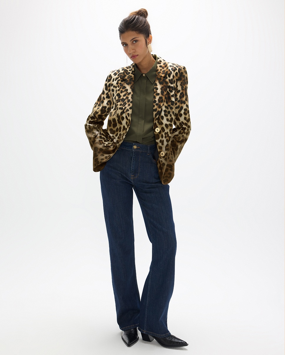 Americana de mujer estampado leopardo degradé - Lola Casademunt - Multicolor Multicolor-5