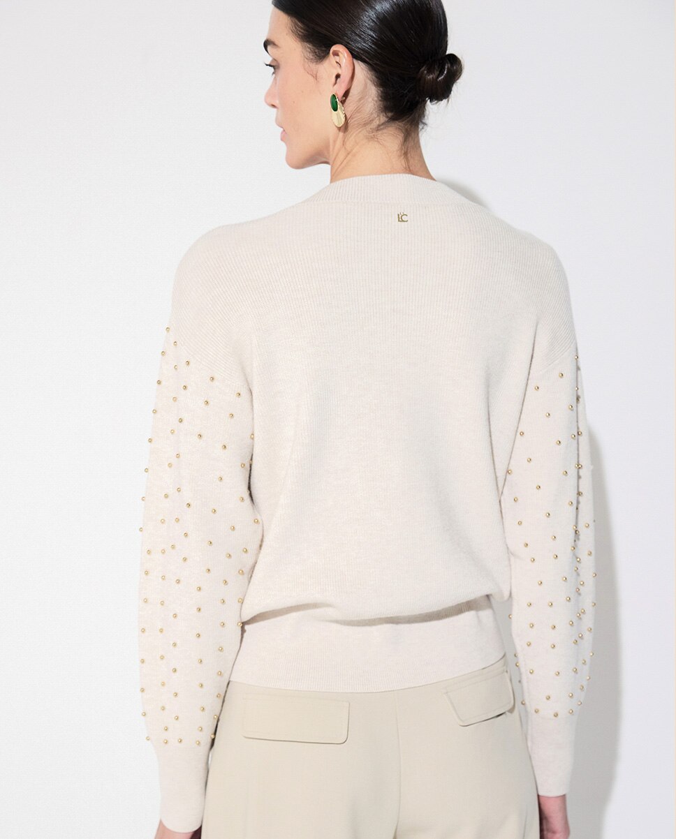 Jersey de mujer bolitas metálicas - Lola Casademunt - Crudo Crudo-5