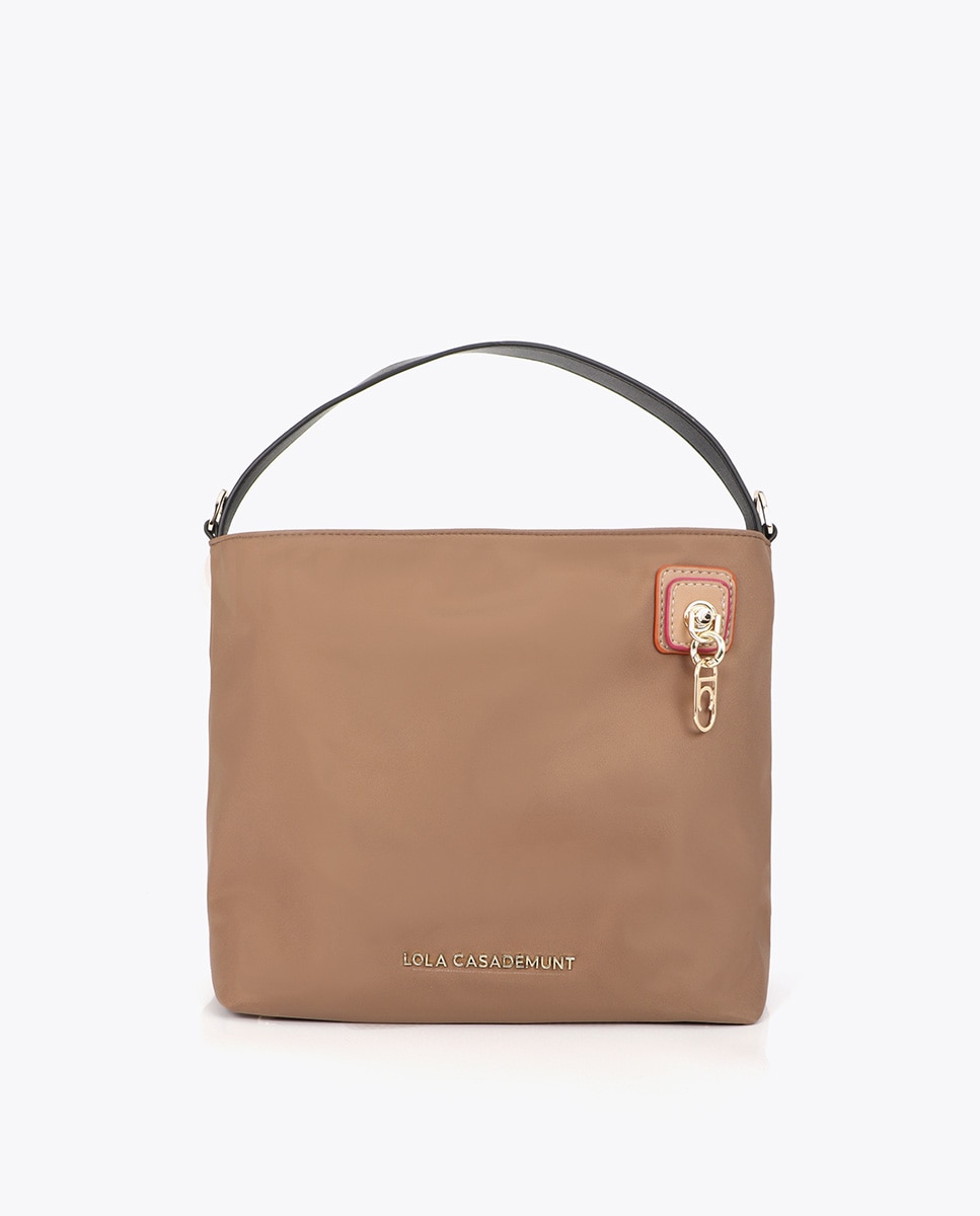 Bolso de hombro hobo detalle argolla - Lola Casademunt - Beige Beige-1