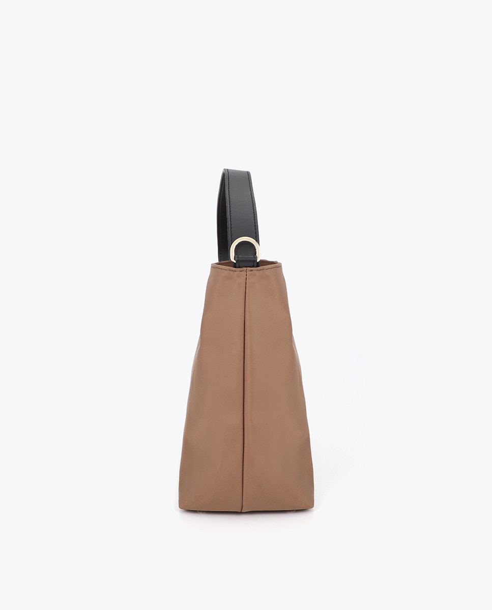 Bolso de hombro hobo detalle argolla - Lola Casademunt - Beige Beige-2