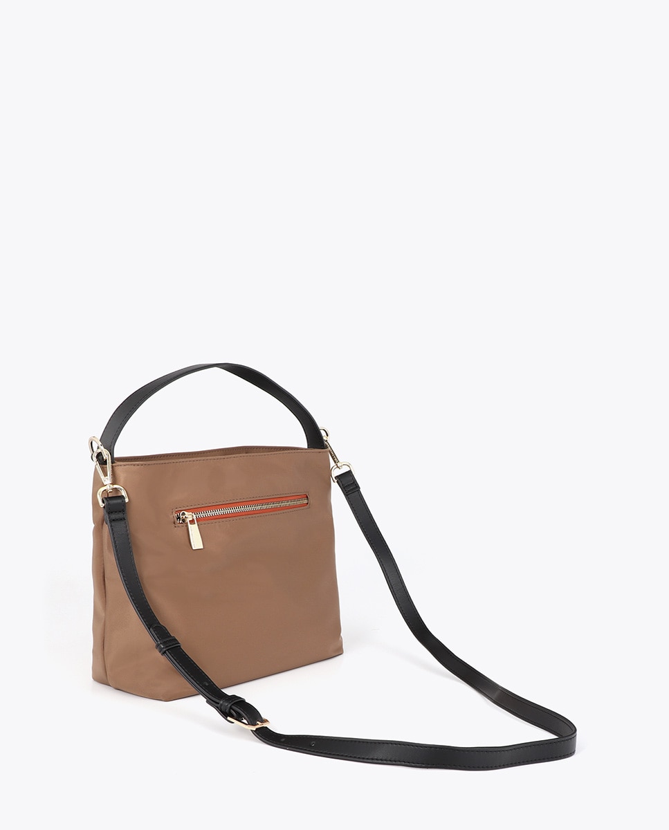 Bolso de hombro hobo detalle argolla - Lola Casademunt - Beige Beige-4