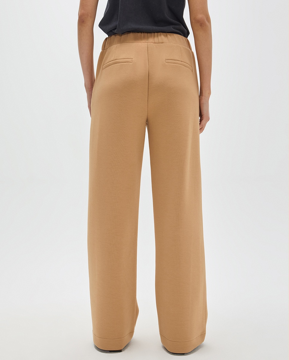Pantalón jogger de mujer fit flare con bolsillos - Lola Casademunt - Caramelo Caramelo-5