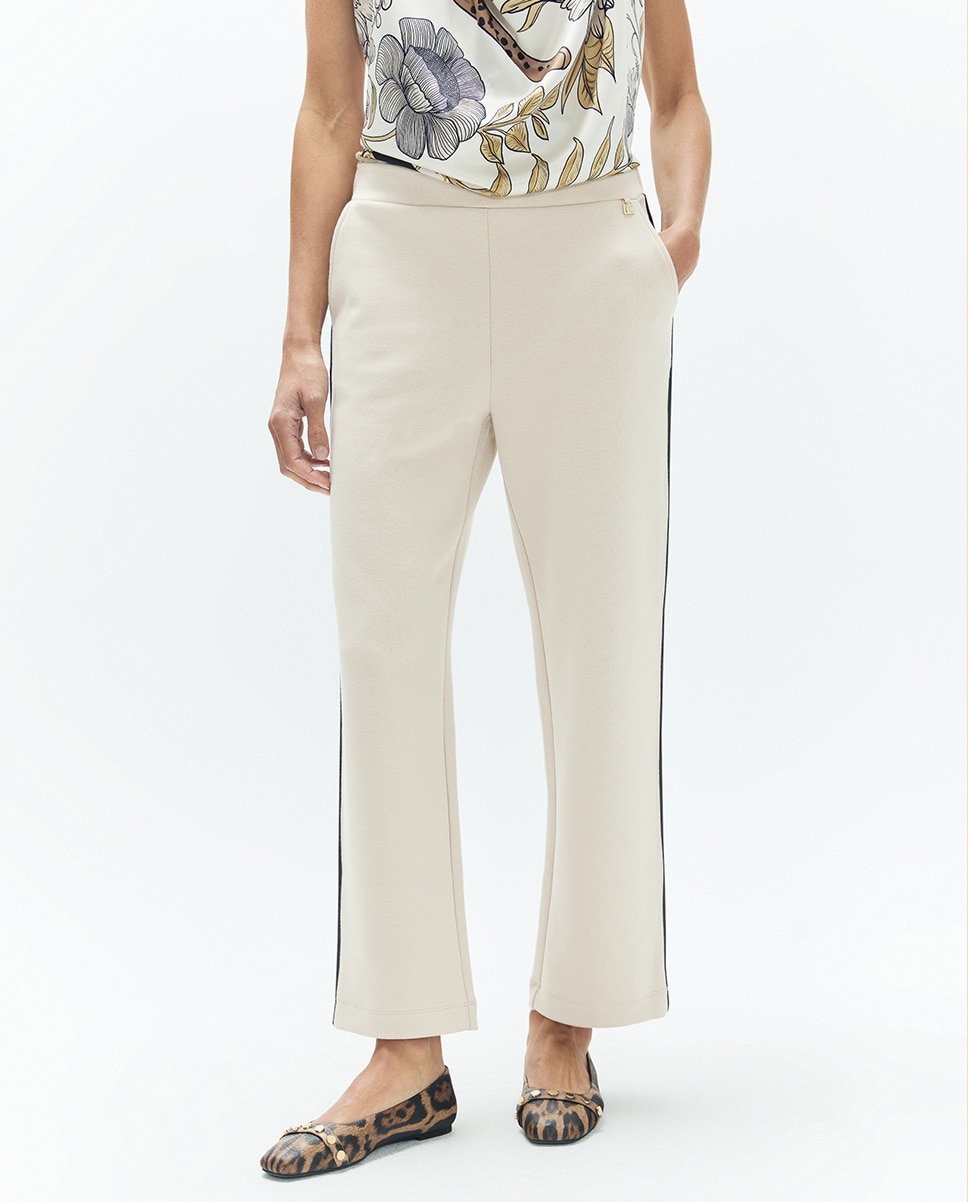 Pantalón jogger de mujer piping a contrate love lola - Lola Casademunt - Crudo Crudo-2