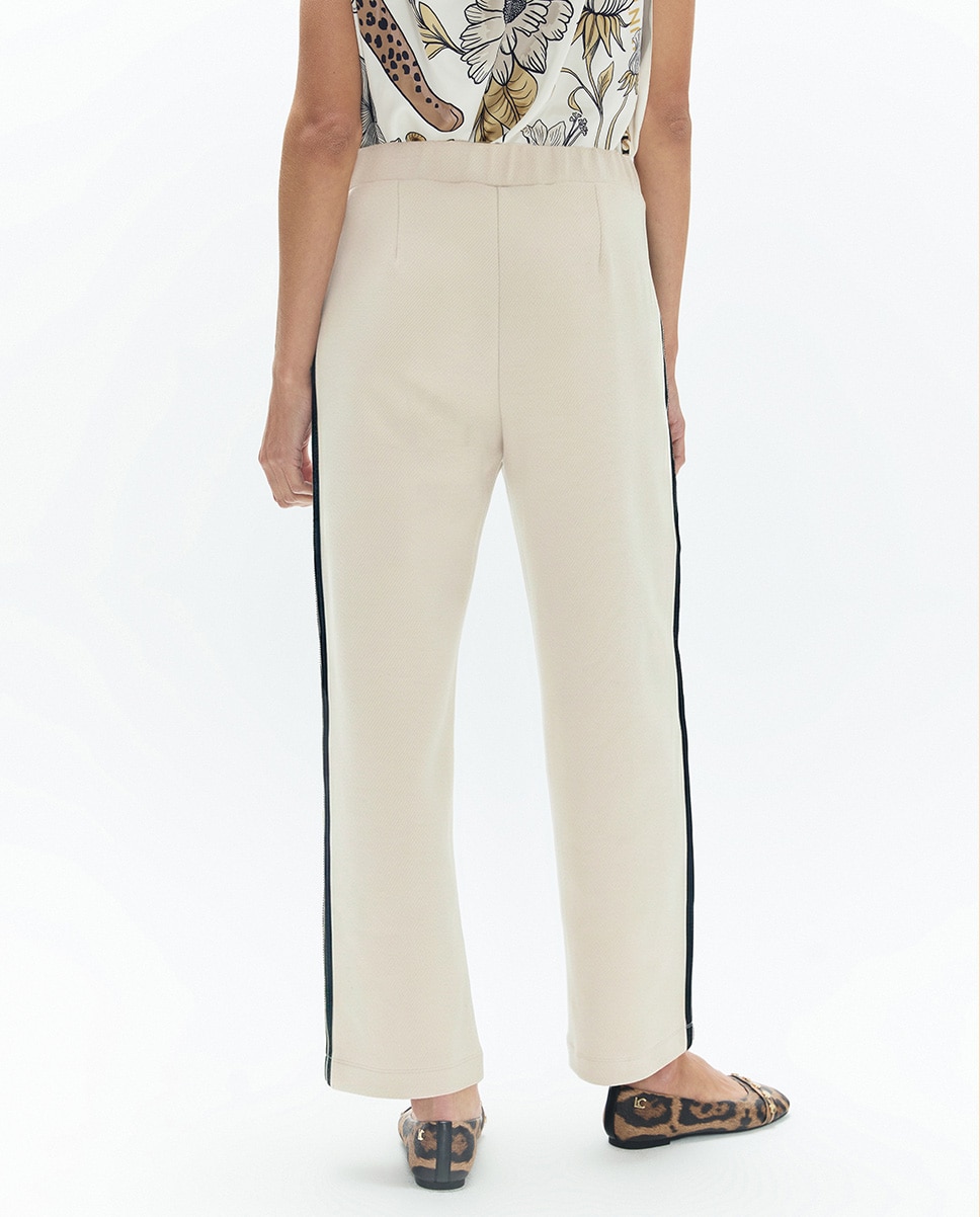 Pantalón jogger de mujer piping a contrate love lola - Lola Casademunt - Crudo Crudo-4