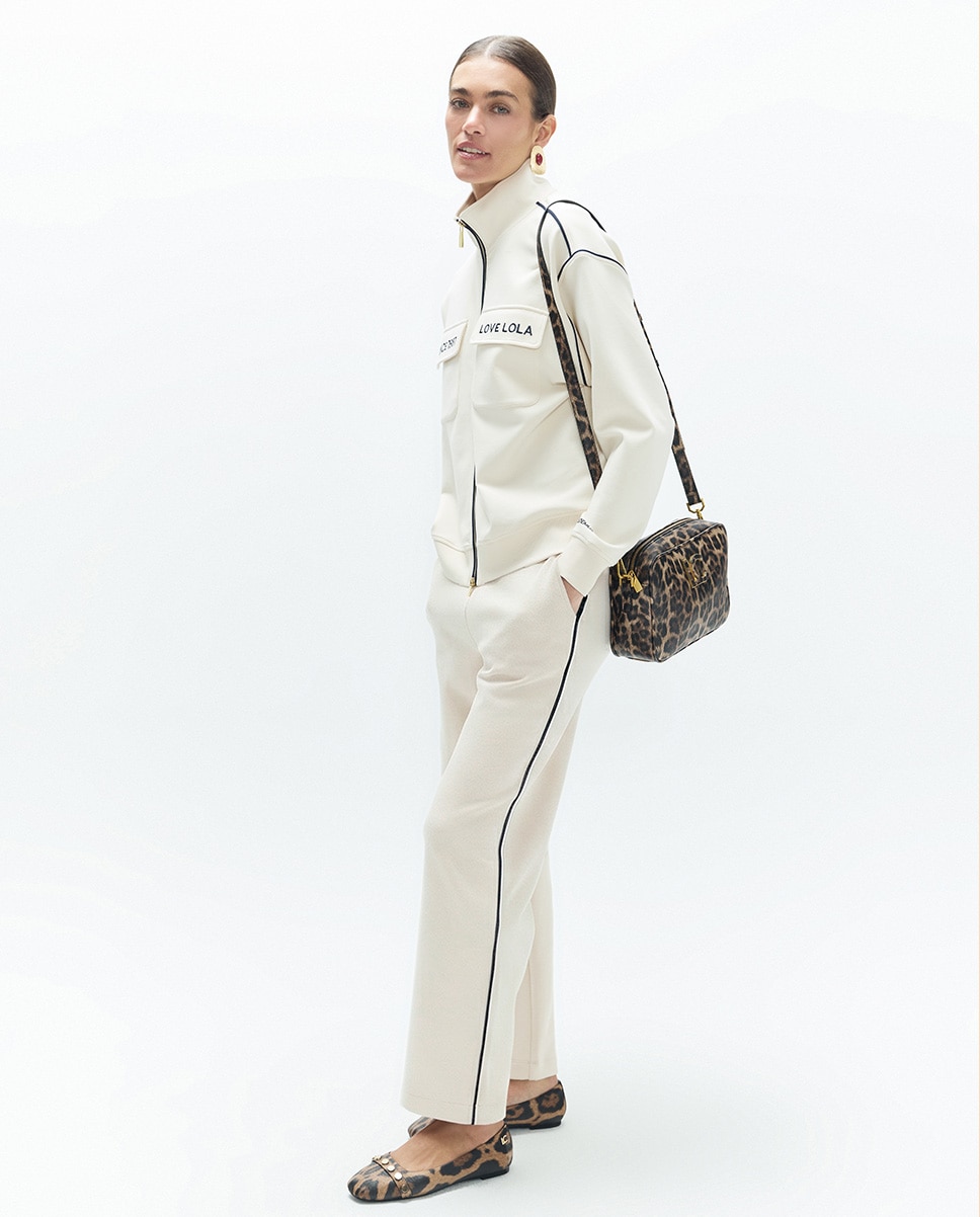 Pantalón jogger de mujer piping a contrate love lola - Lola Casademunt - Crudo Crudo-5