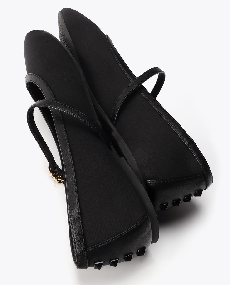 Merceditas de mujer de neopreno con tachas - Lola Casademunt - Negro Negro-4