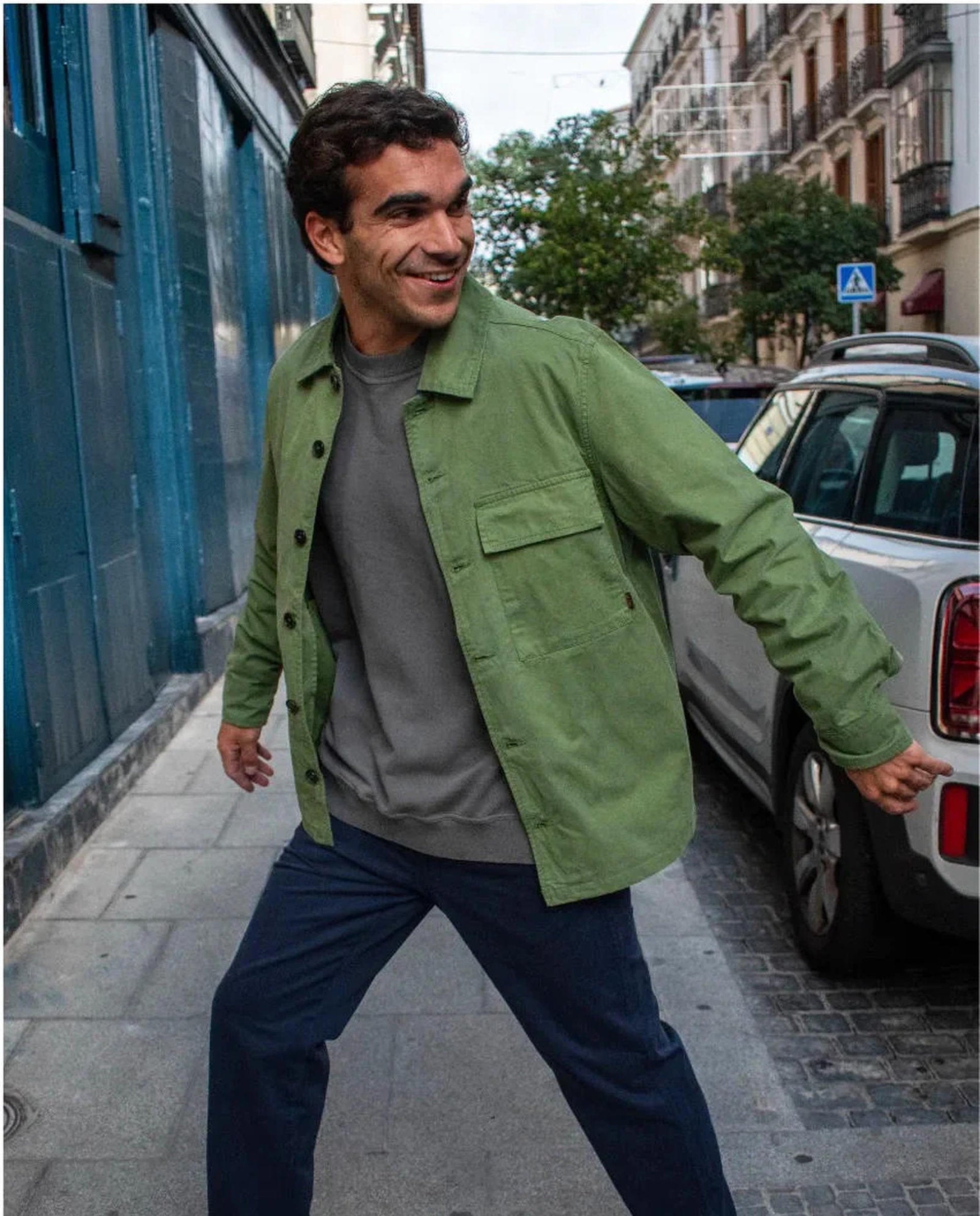 Imagen 1 de Cazadora de hombre de corte regular eric Verde