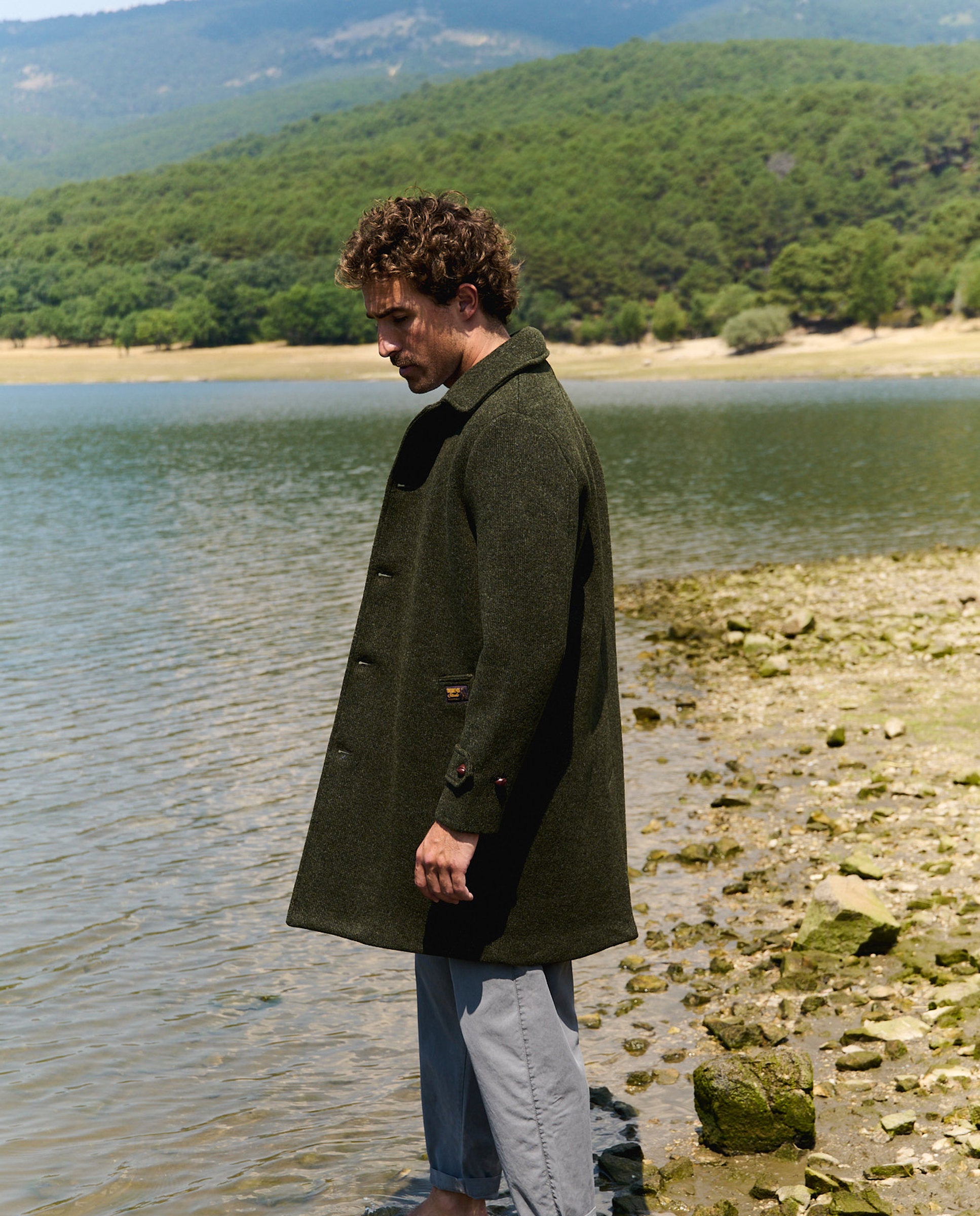 Imagen 3 de Abrigo de hombre tipo loden christopher - Tintoremus Sttudio - Verde Verde