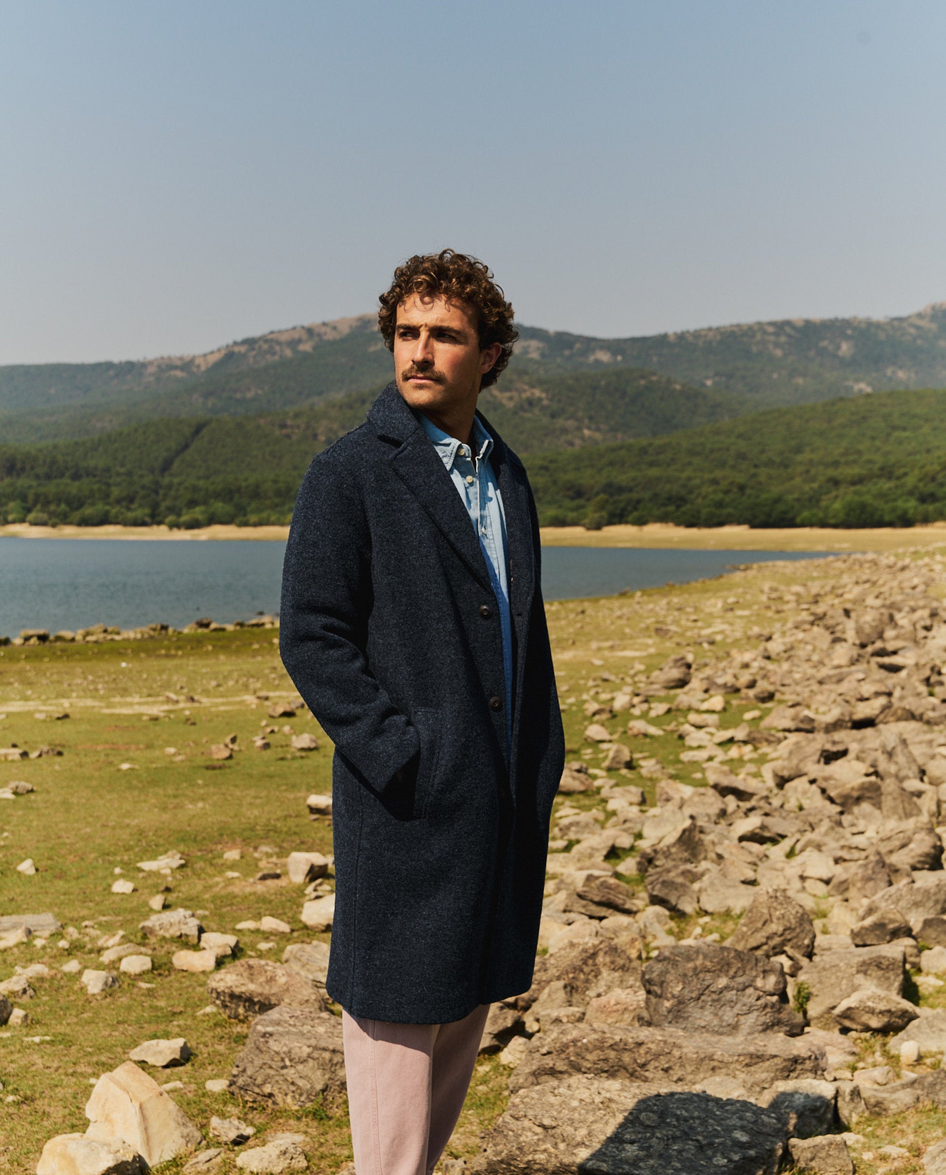 Imagen 1 de Abrigo largo de hombre darcy Azul