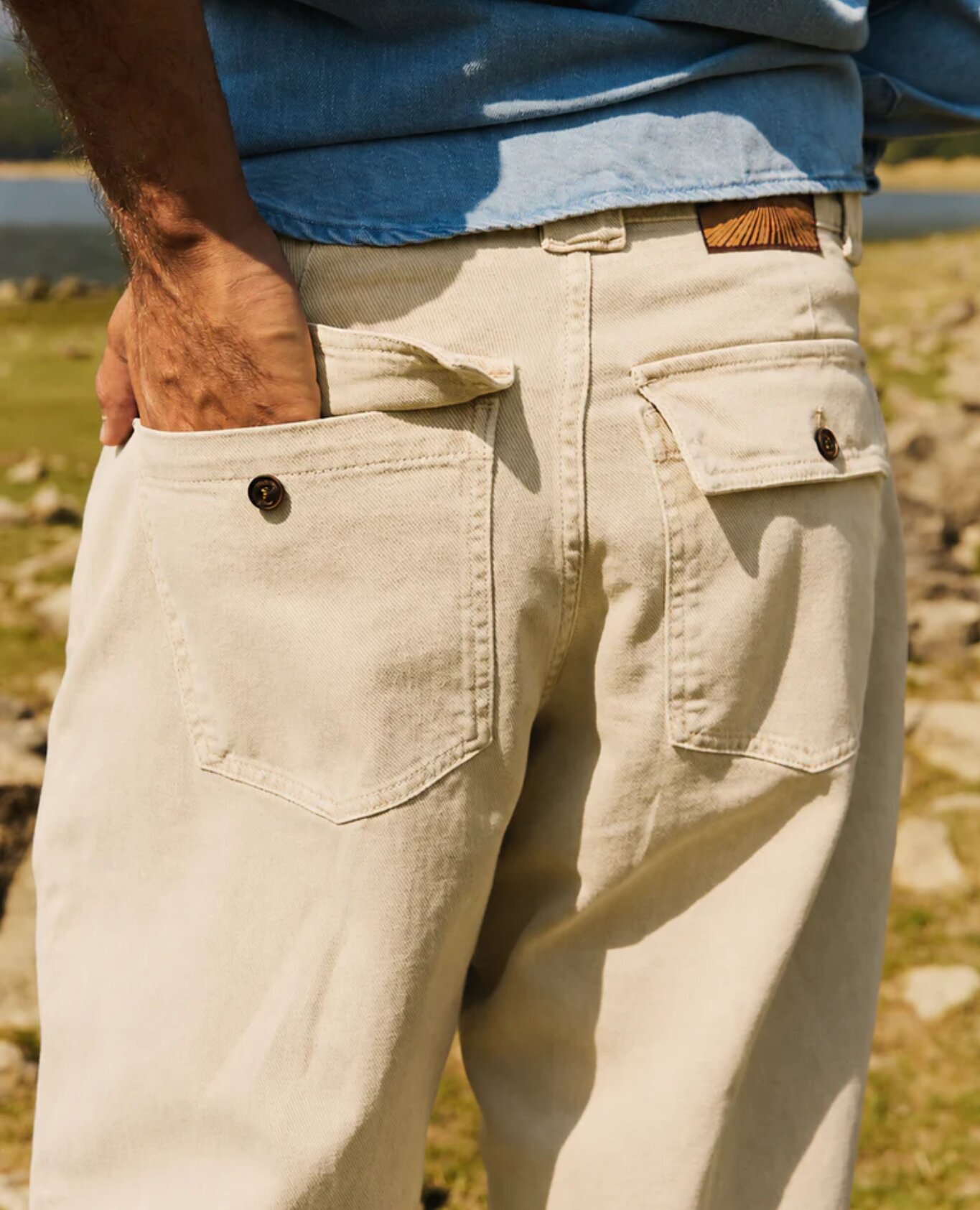 Imagen 3 de Pantalón chino cosme candle de hombre capri - Tintoremus Sttudio - Natural Natural