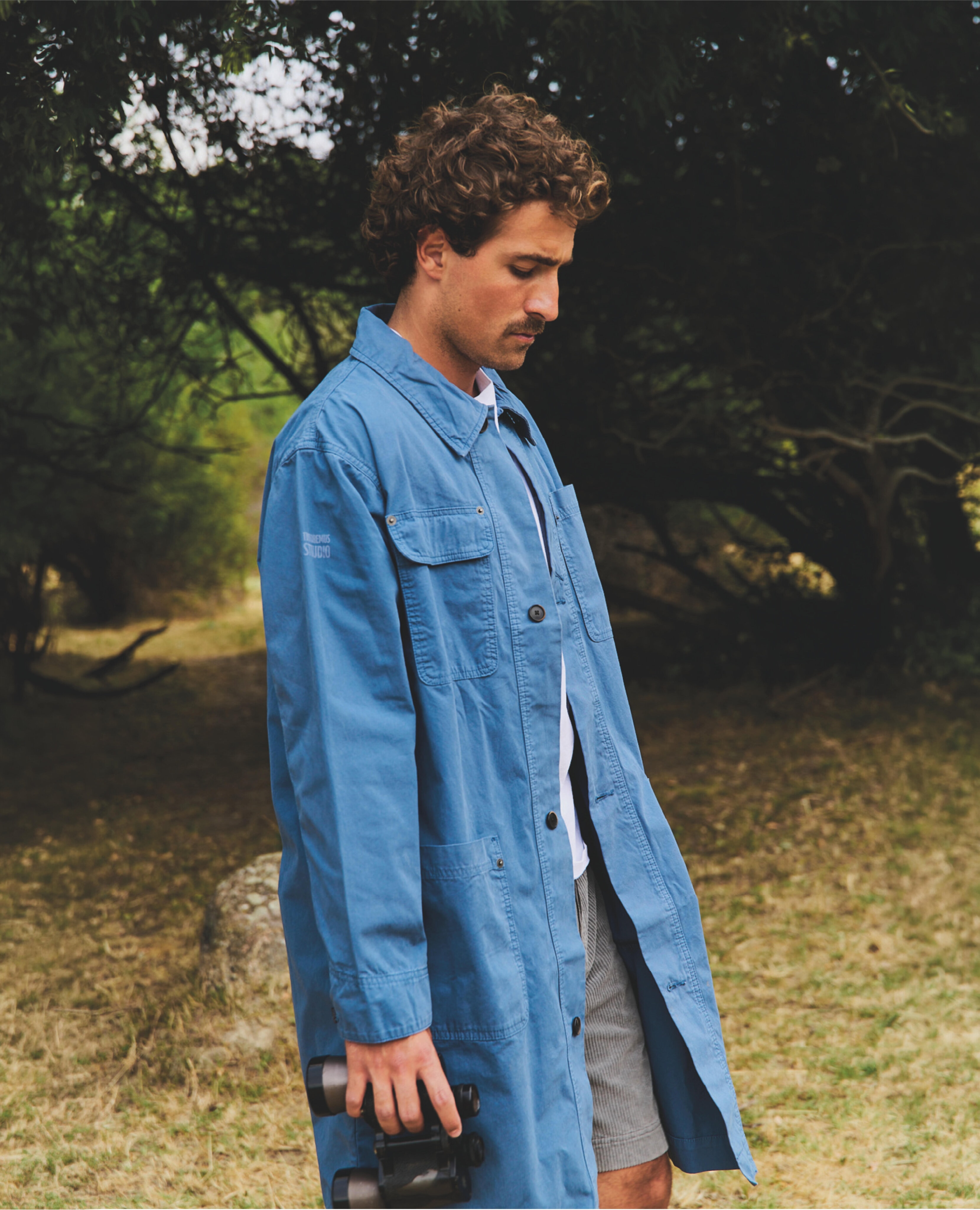 Imagen 1 de Gabardina 3/4 de hombre en algodón tommy - Tintoremus Sttudio - Azul Azul