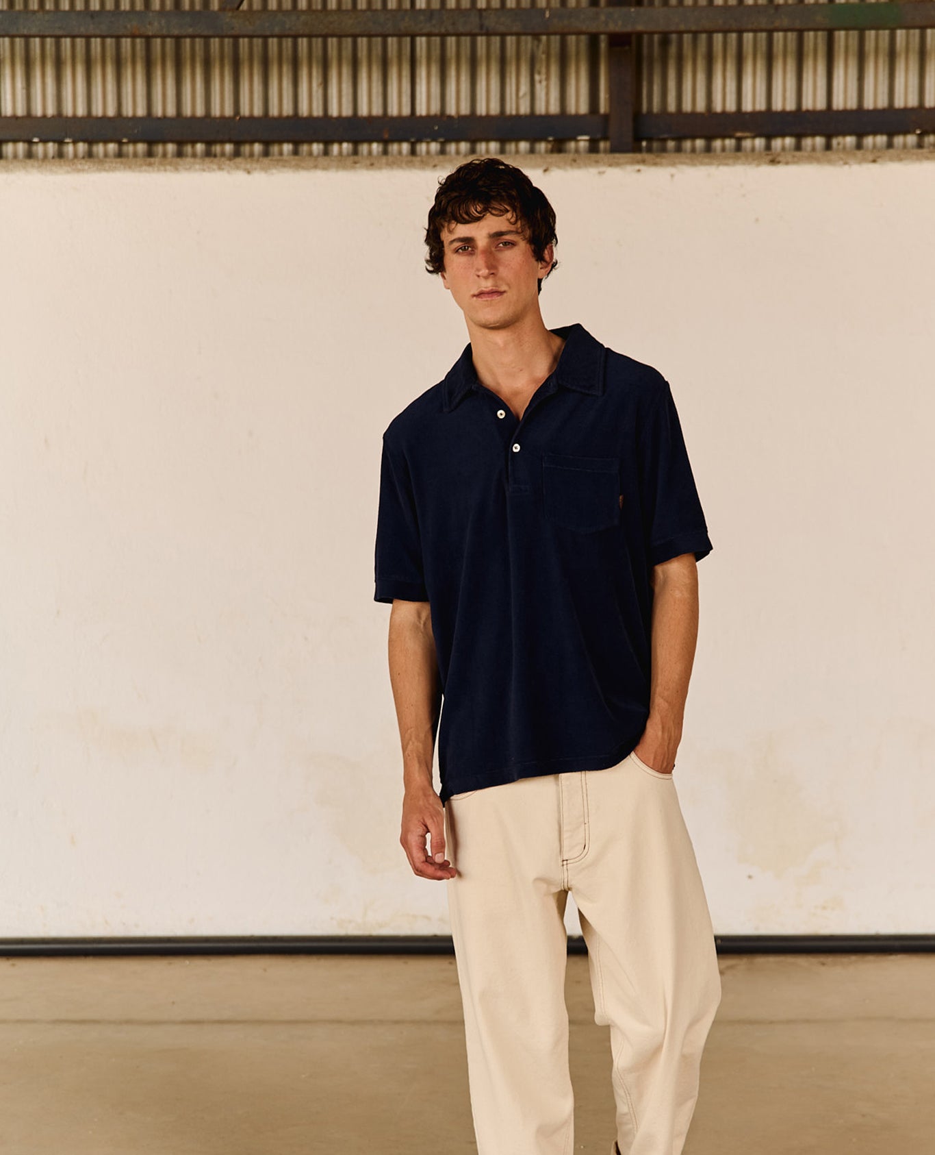 Polo de manga corta 100% organic cotton barney de hombre charcoal - Tintoremus Sttudio - Azul Azul-3