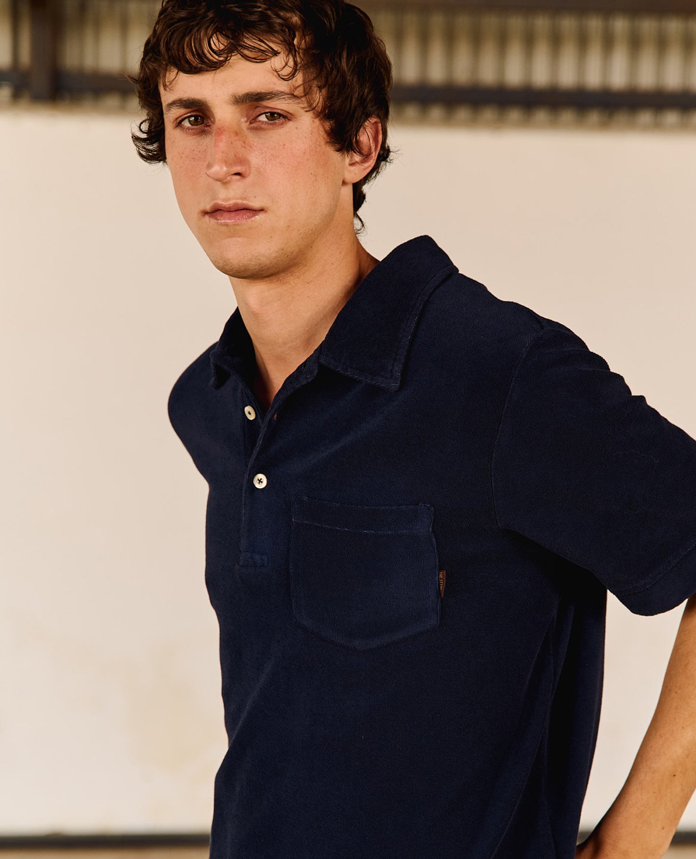 Polo de manga corta 100% organic cotton barney de hombre charcoal - Tintoremus Sttudio - Azul Azul-4