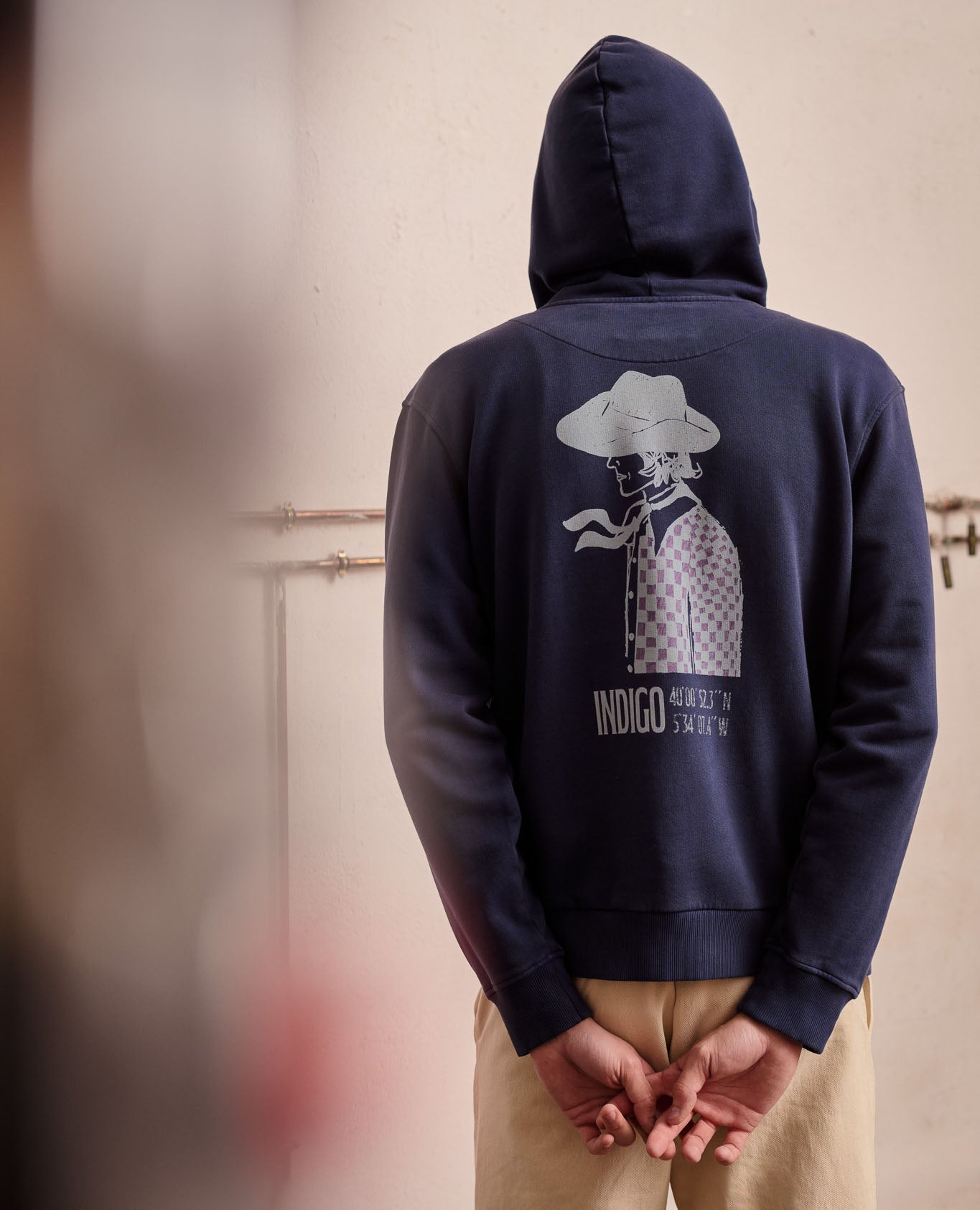 Sudadera hoodie jimmie presenting de hombre iris - Tintoremus Sttudio - Azul Azul-1
