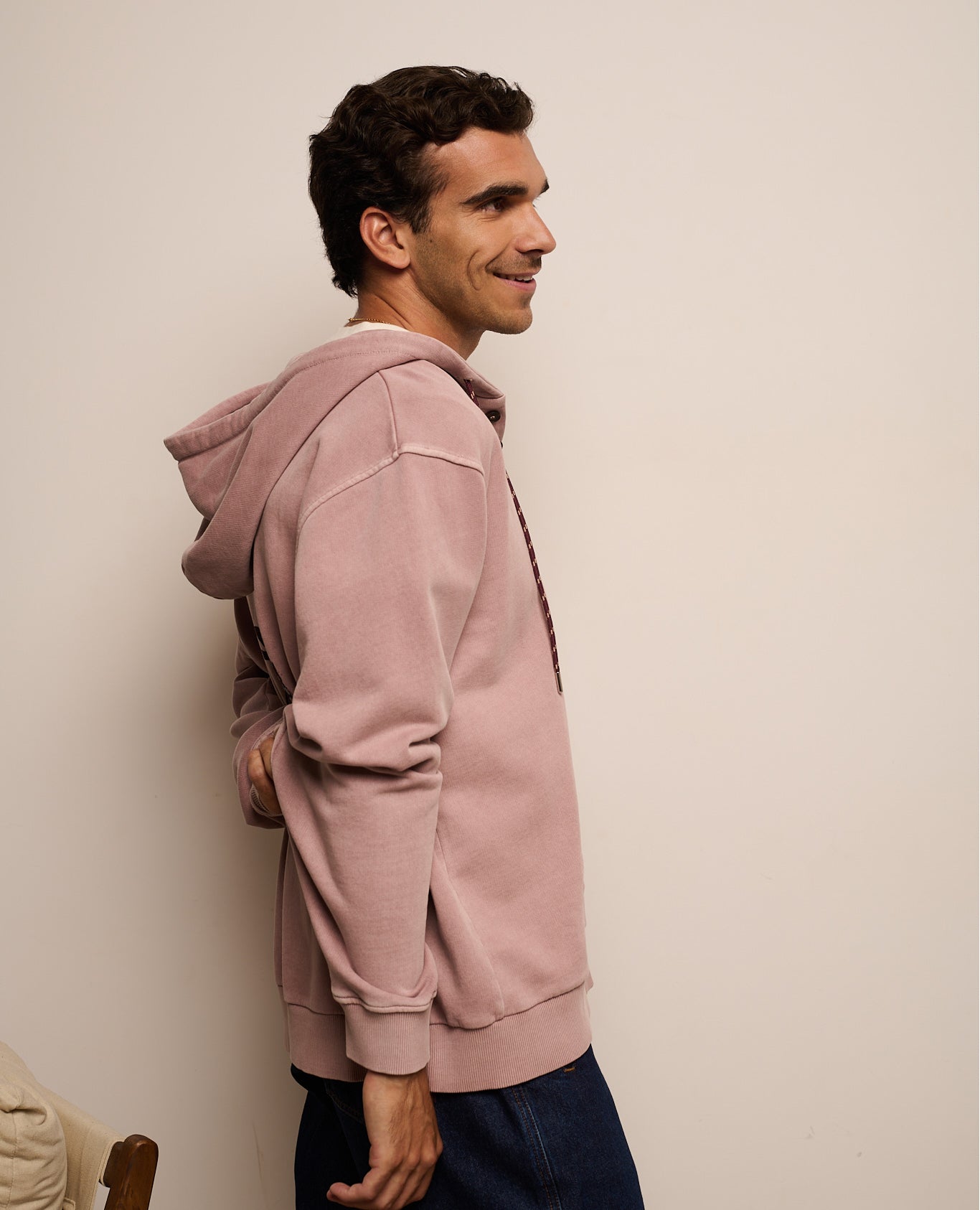 Sudadera hoodie jimmie presenting de hombre iris - Tintoremus Sttudio - Rosa Rosa-3
