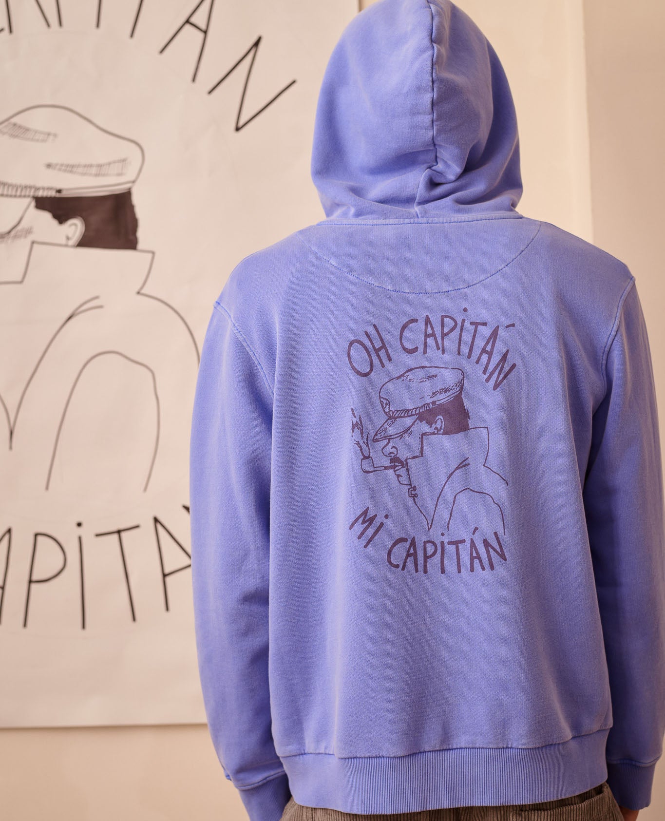Imagen 0 de Sudadera hoodie jimmie capitán de hombre electric purple Morado