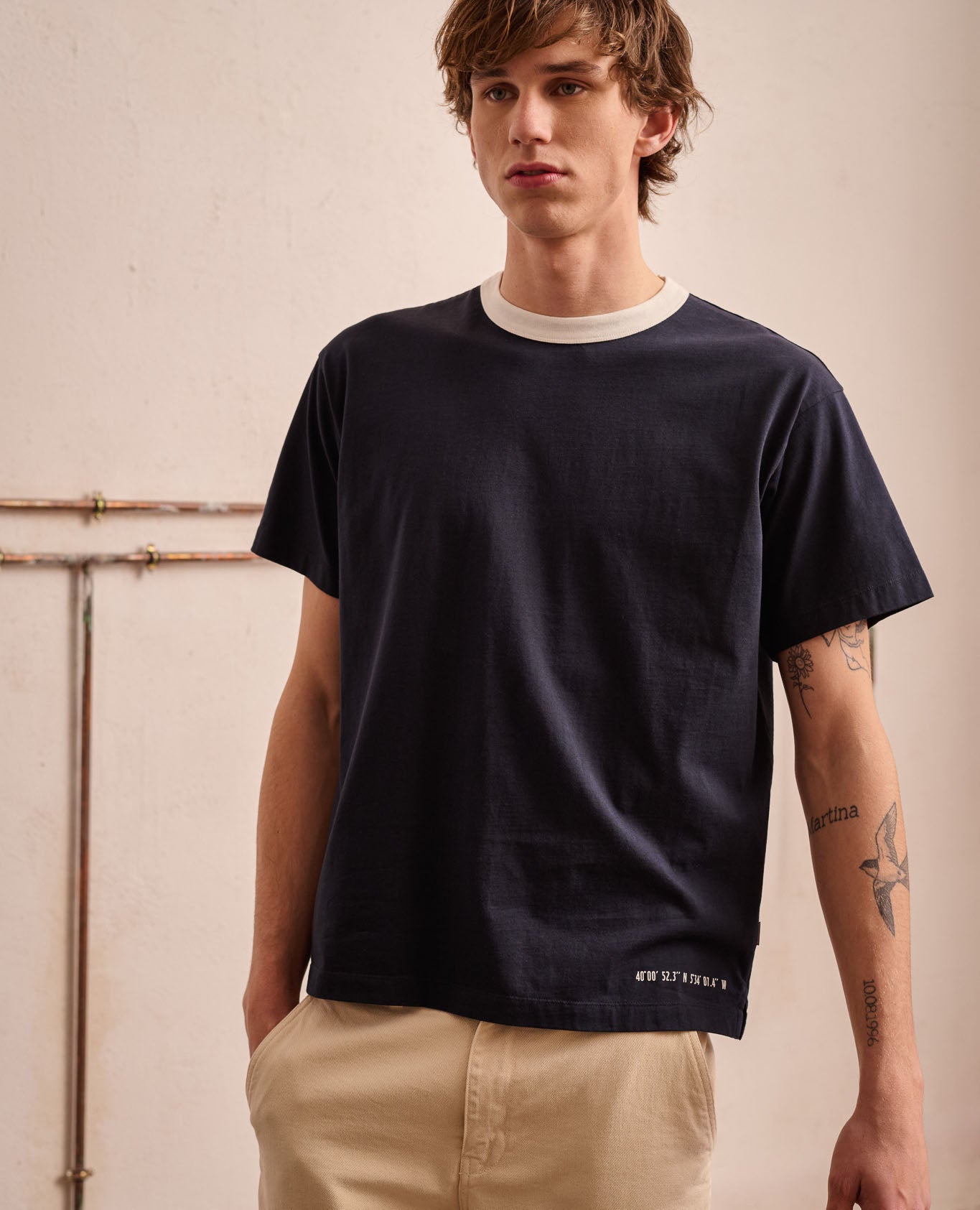 Imagen 0 de Camiseta manga corta henry coordinates de hombre sherwood Azul