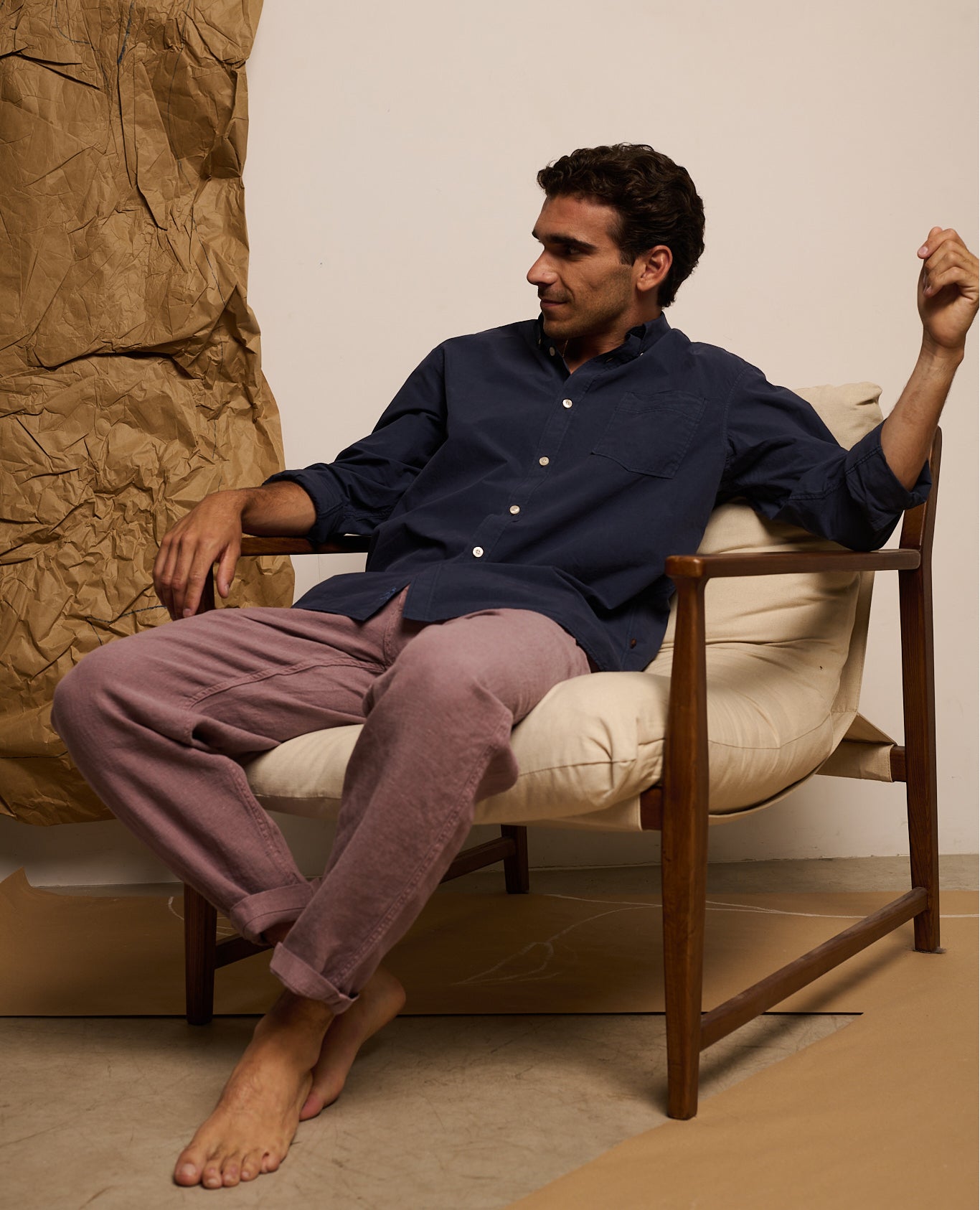 Imagen 3 de Camisa james de hombre relaxed factory white - Tintoremus Sttudio - Azul Azul