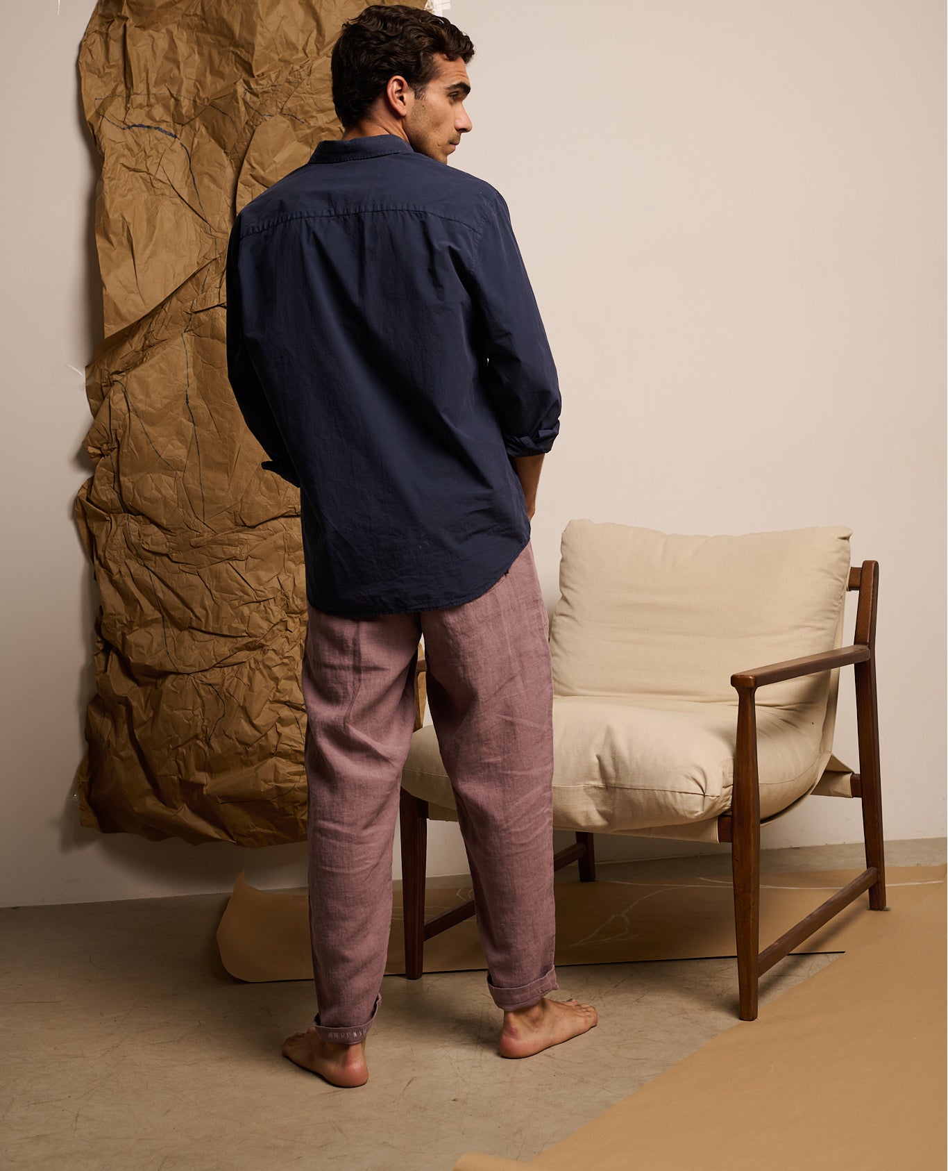 Imagen 4 de Camisa james de hombre relaxed factory white - Tintoremus Sttudio - Azul Azul