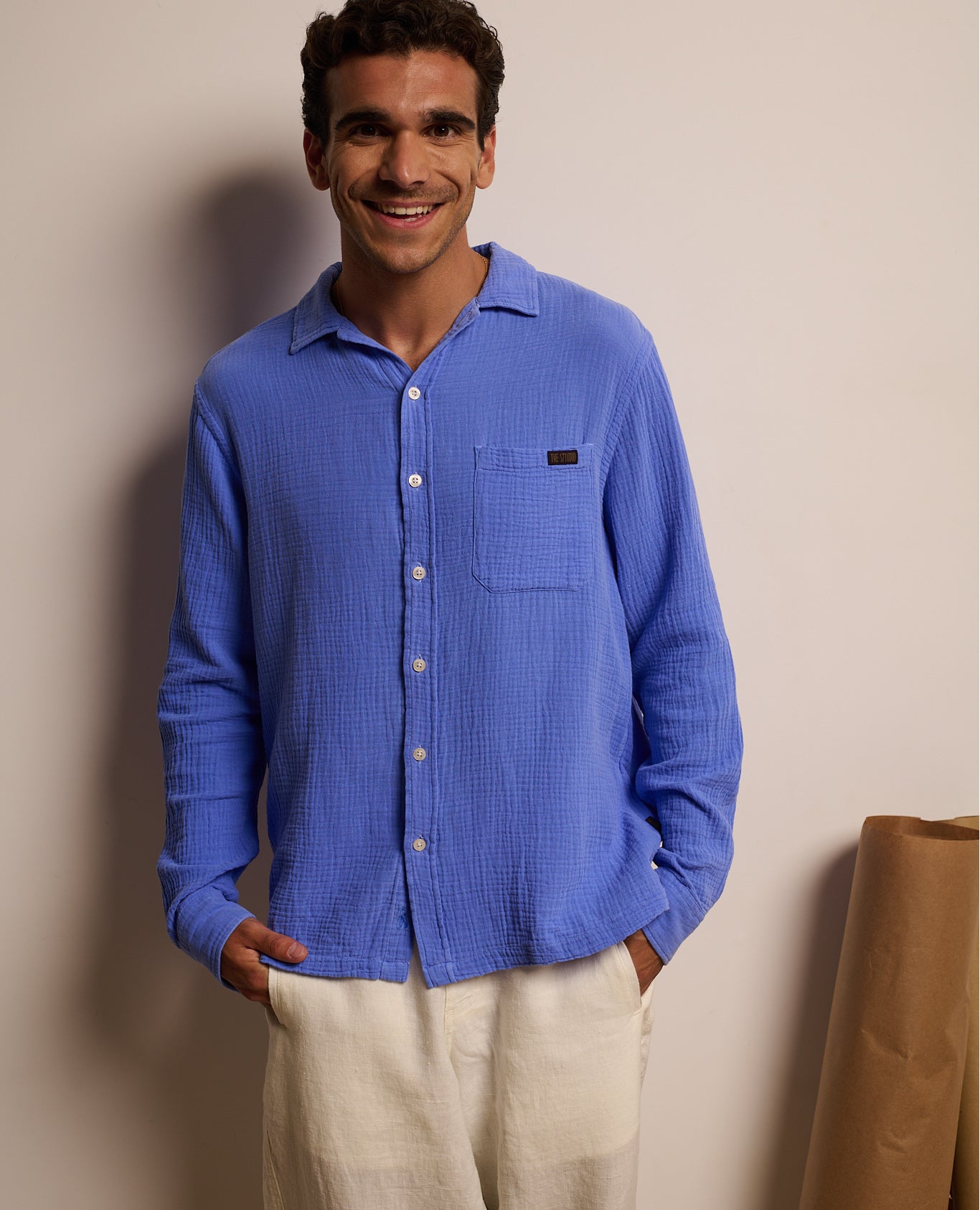 Imagen 0 de Camisa ryan de hombre relaxed deep sea Morado